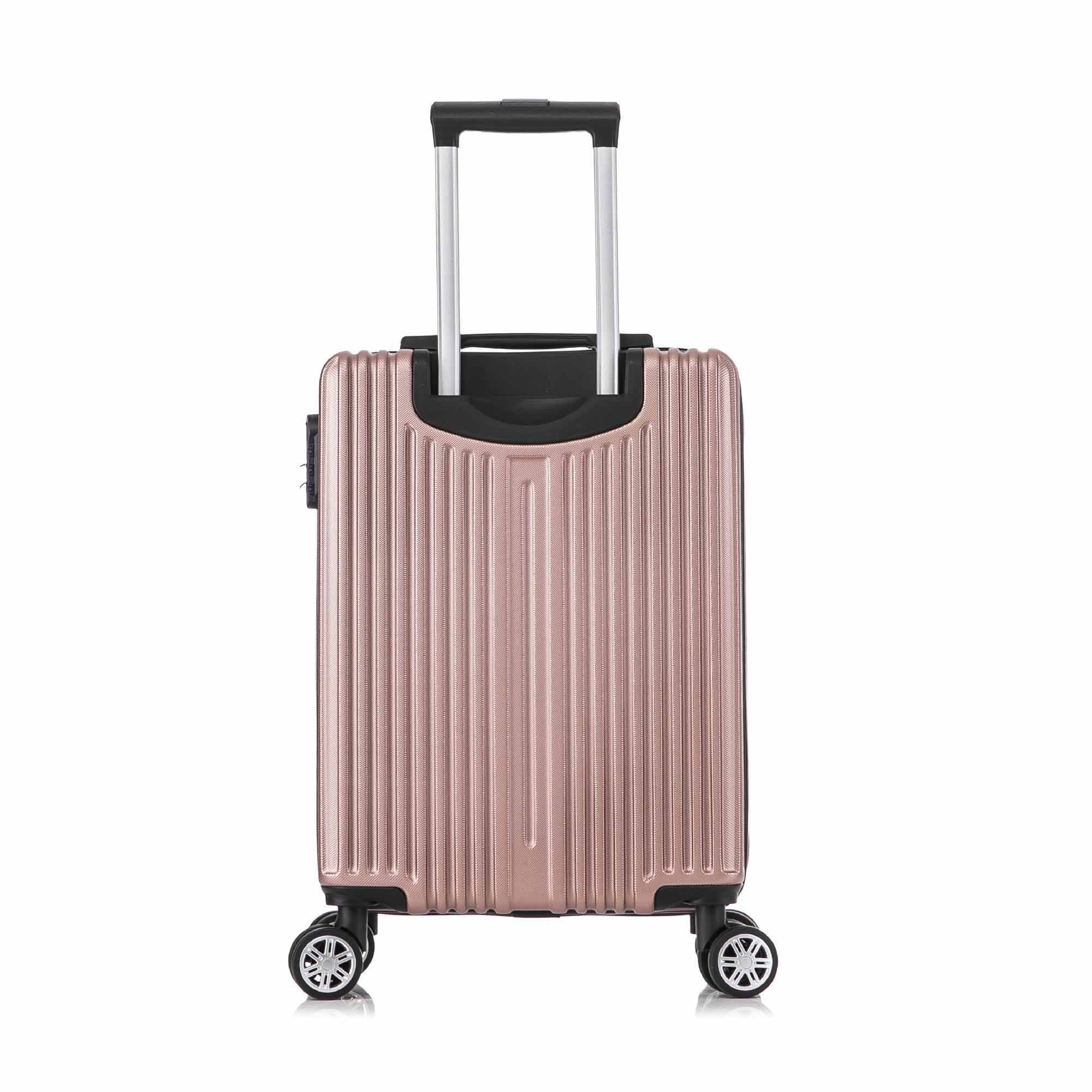 Santino AMZV204P Dublin Rigid Carry-On Suitcase with 4 Double Wheels