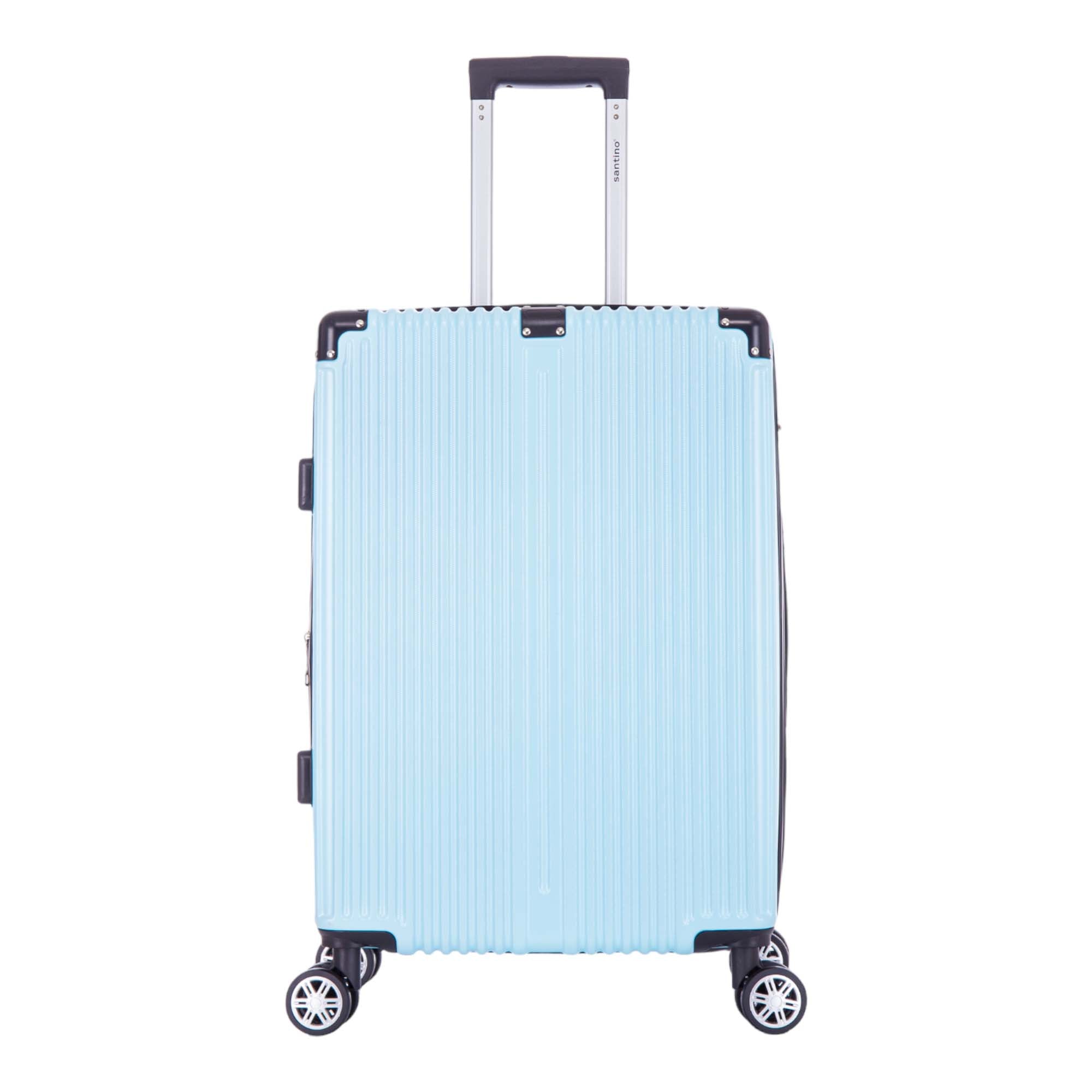 Santino AMZV204P Dublin Rigid Carry-On Suitcase with 4 Double Wheels
