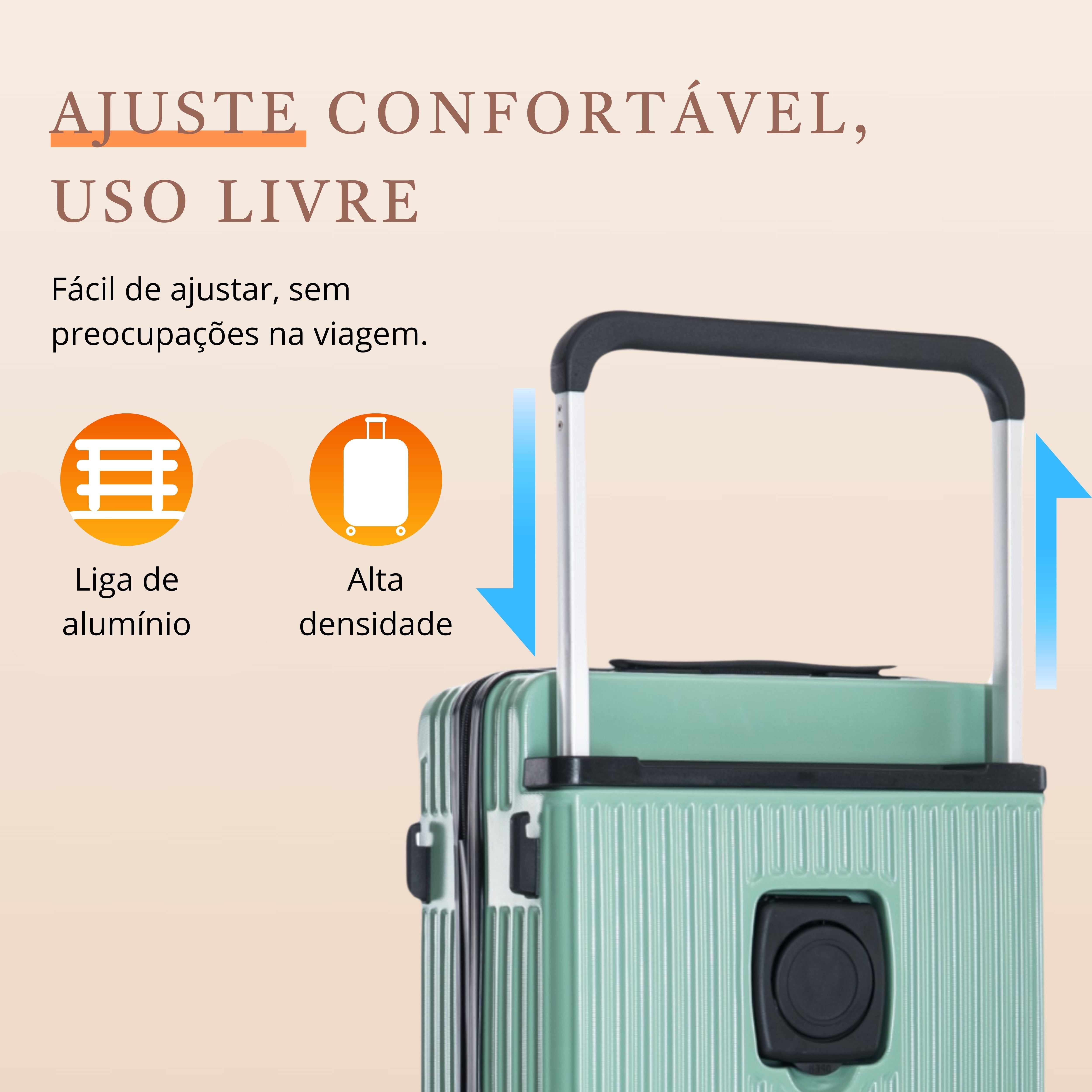 Mala de Bordo Cronos Rígida 360° Santino - ABEV701P - Pistache