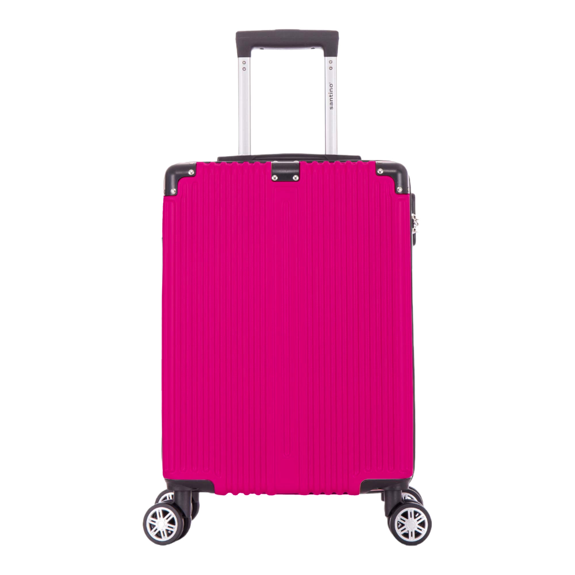 Santino AMZV204P Dublin Rigid Carry-On Suitcase with 4 Double Wheels