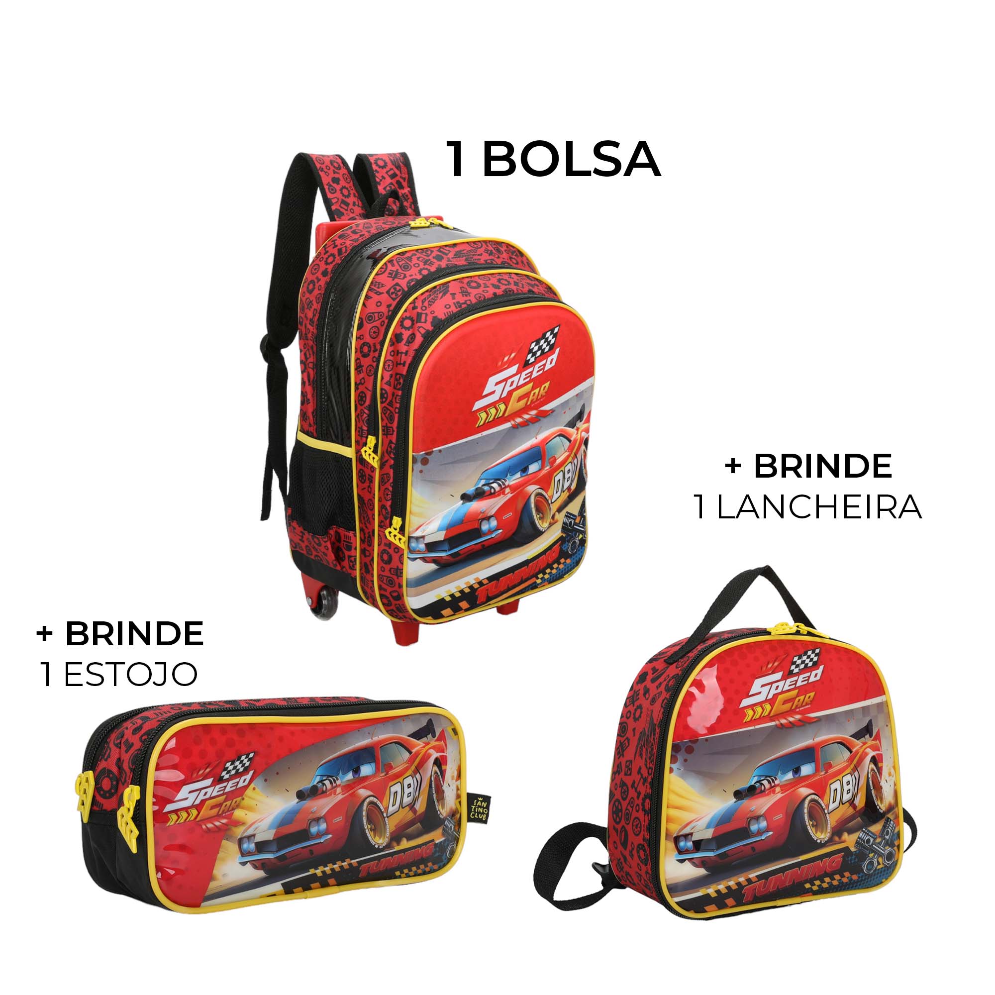 Speed Car Champion by Santino Polyester Kids Kit SCK10U Red