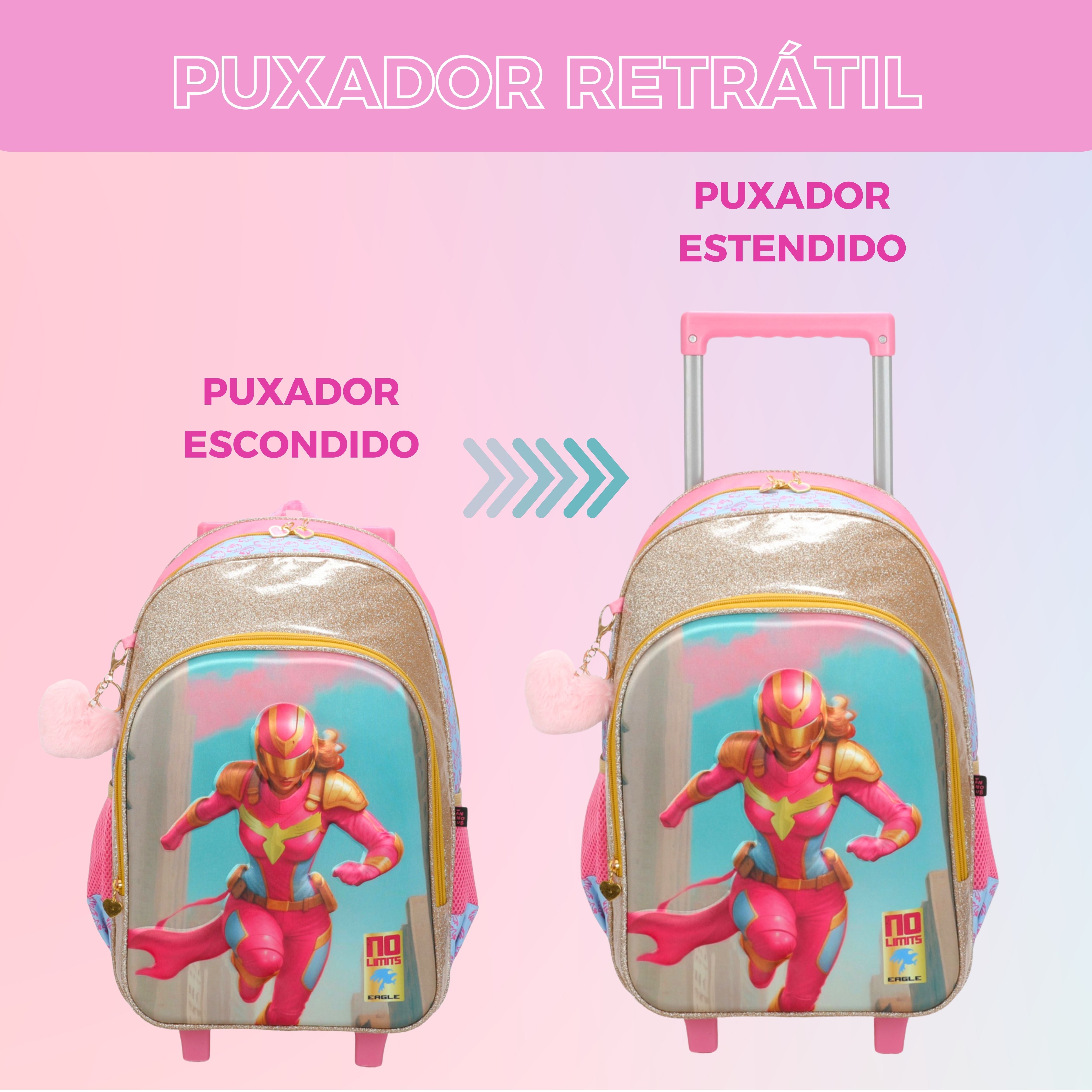 Kit Infantil No Limits GirlHero by Santino Poliéster PINK NLK12U47