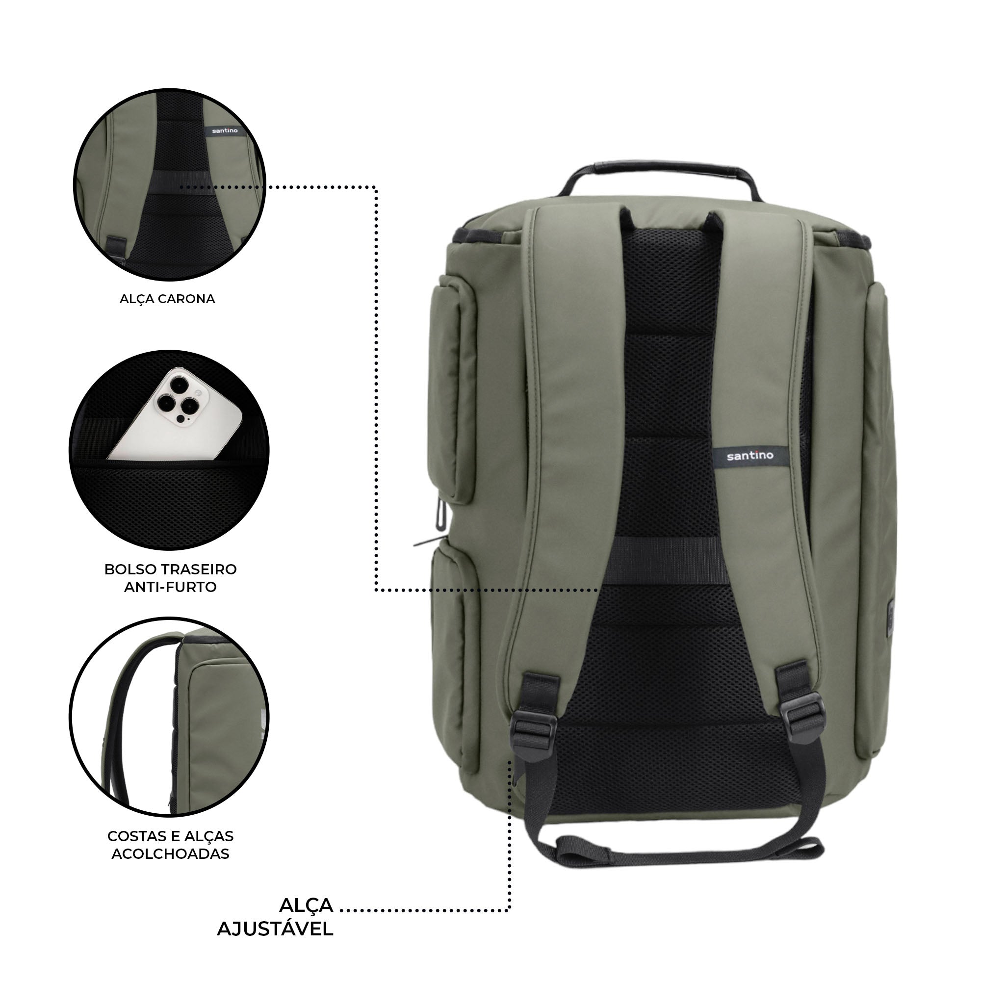 Camping Notebook Urban Strong Santino Green SAN270u Backpack