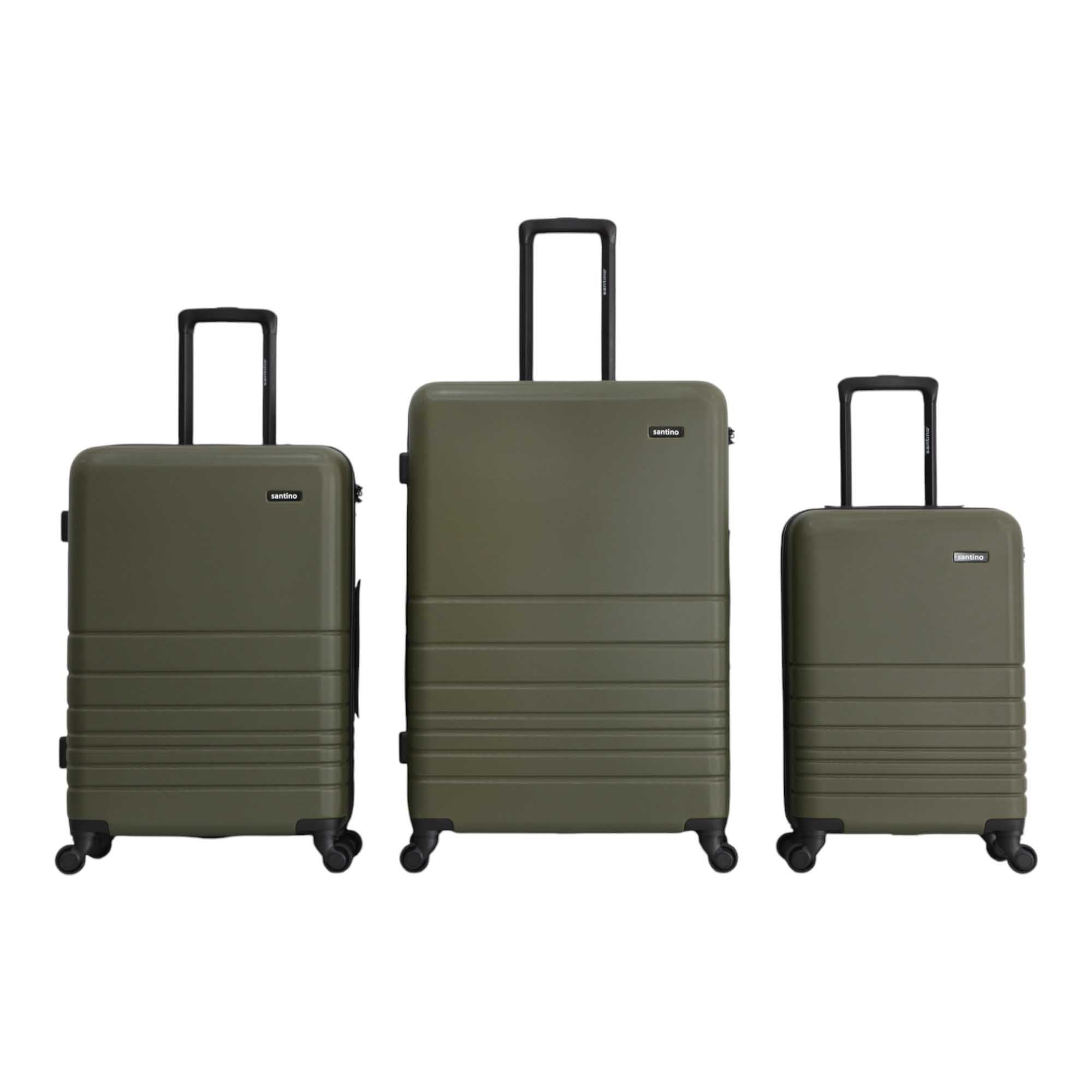 Zeus 3-Piece Rigid Suitcase Set Moss Green SDV701J