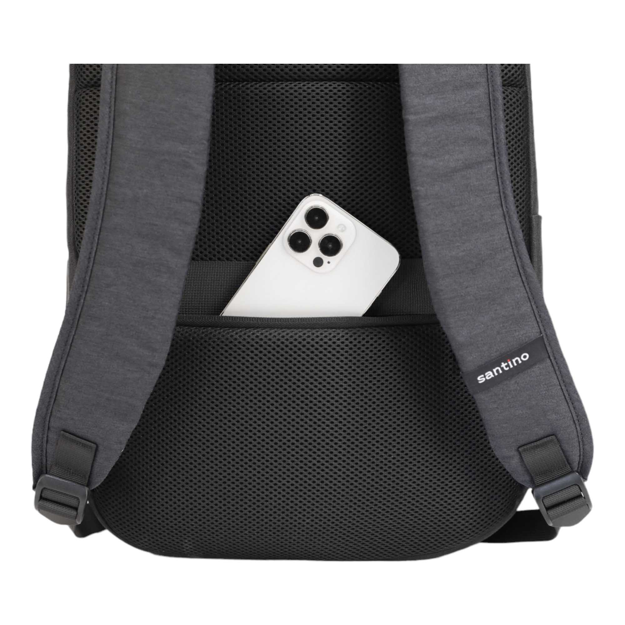 Trend by Santino Black Polyester Notebook Backpack