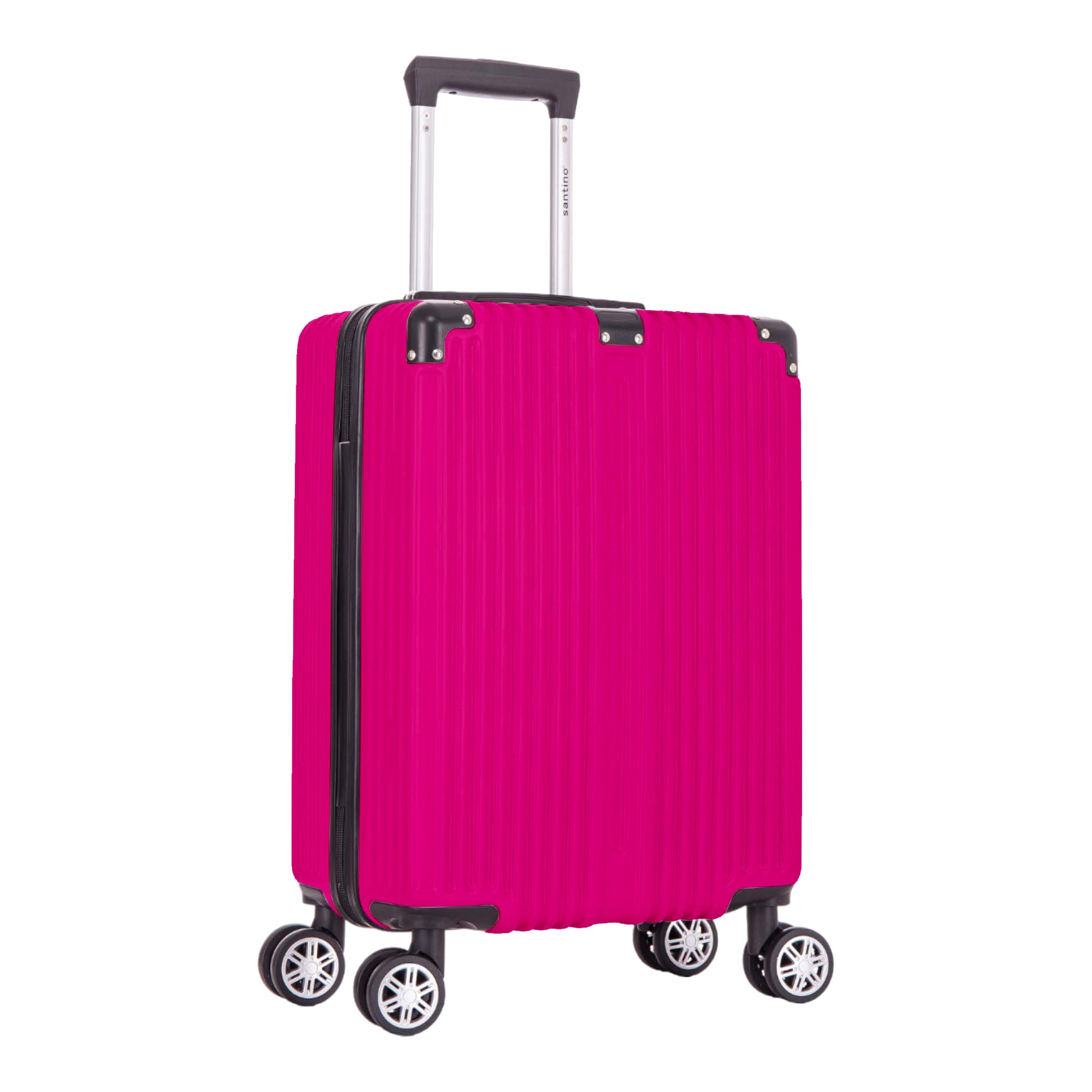 Santino AMZV204P Dublin Rigid Carry-On Suitcase with 4 Double Wheels