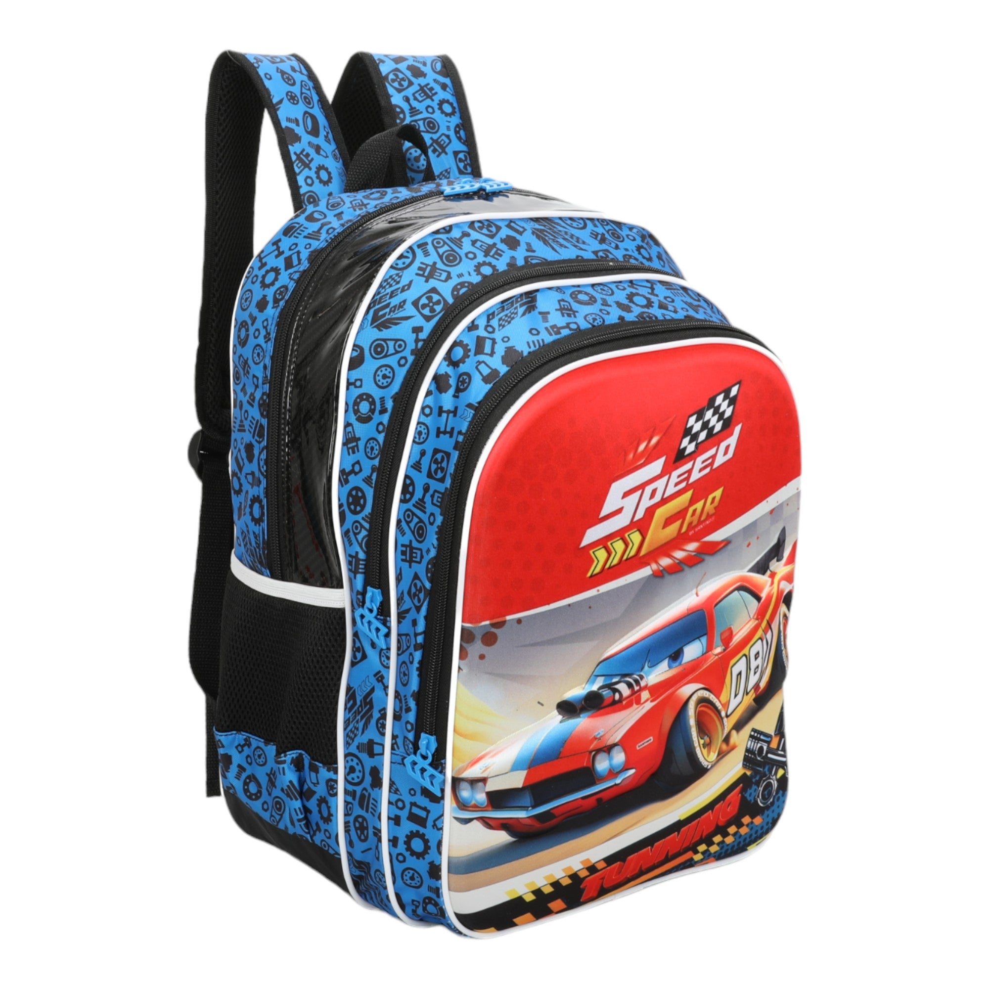 Mochila Infantil Speed Car Champion by Santino - SCM10U - Azul Marinho
