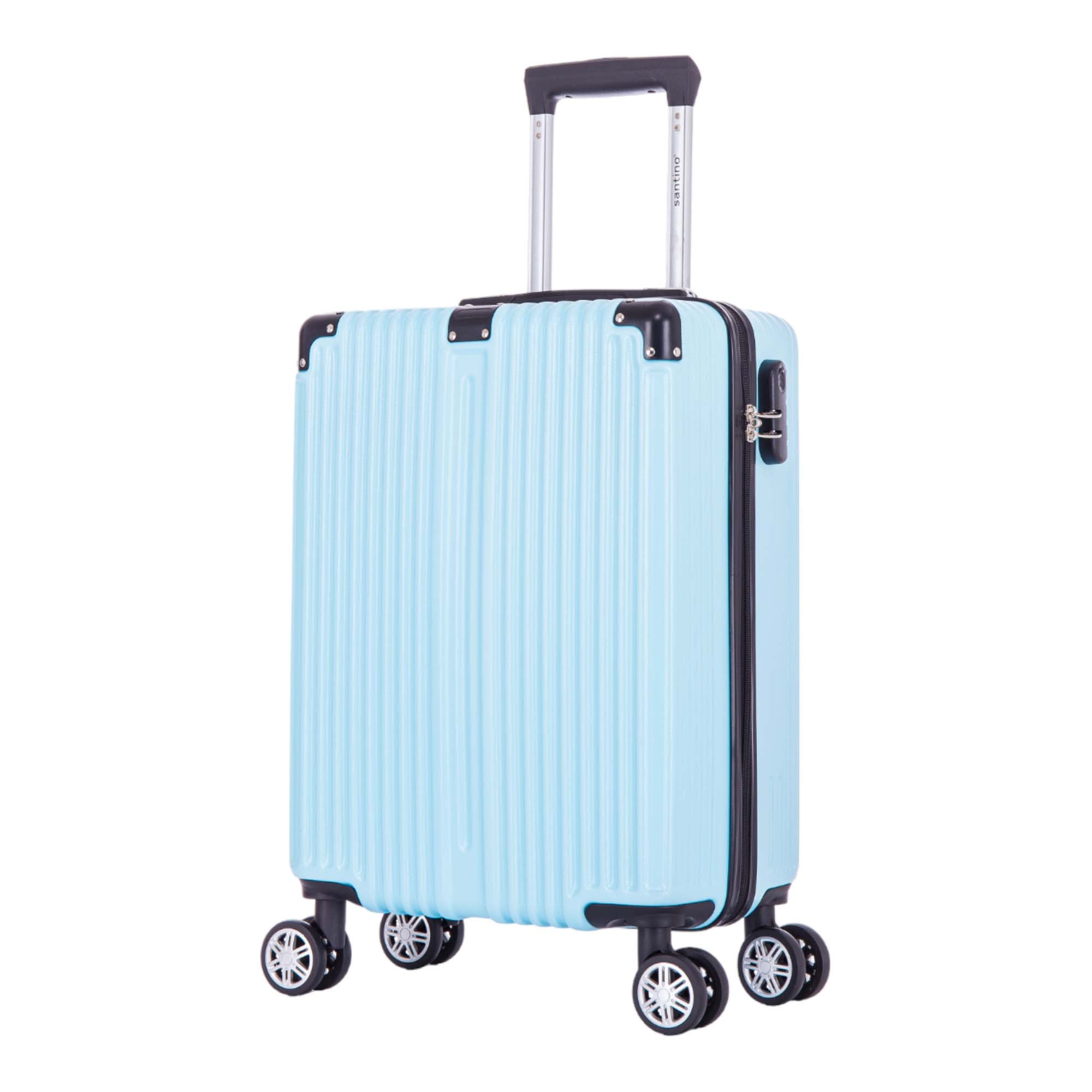 Santino AMZV204P Dublin Rigid Carry-On Suitcase with 4 Double Wheels