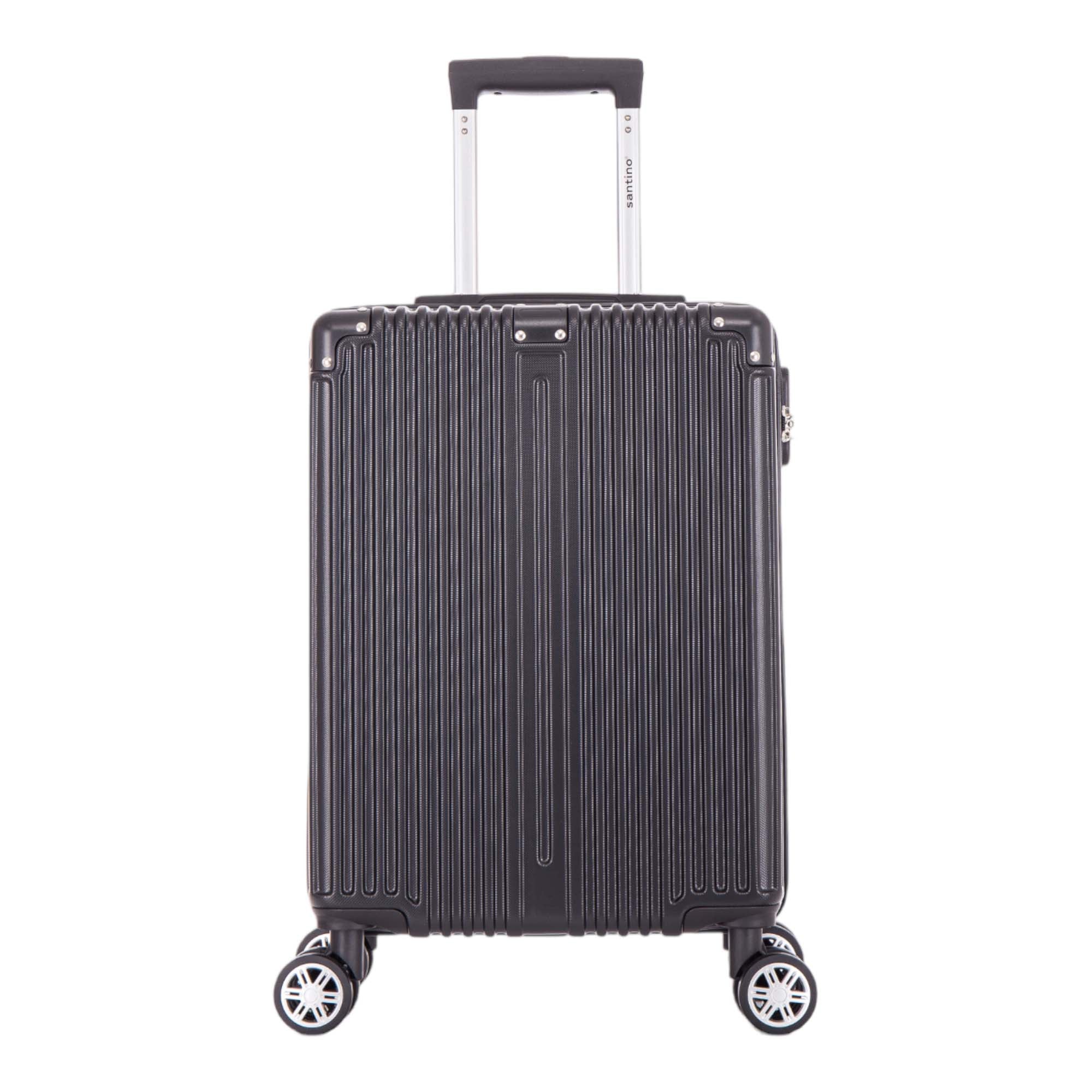 Santino AMZV204P Dublin Rigid Carry-On Suitcase with 4 Double Wheels