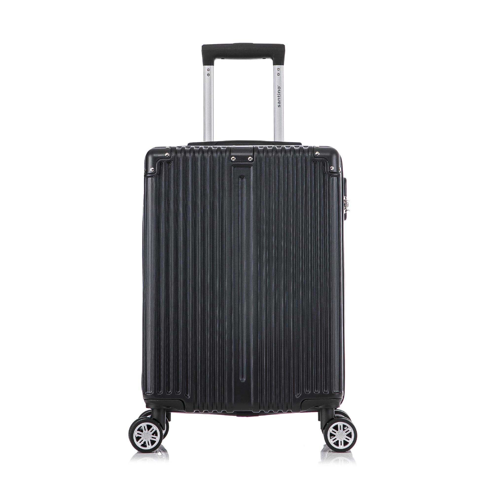 Santino AMZV204P Dublin Rigid Carry-On Suitcase with 4 Double Wheels