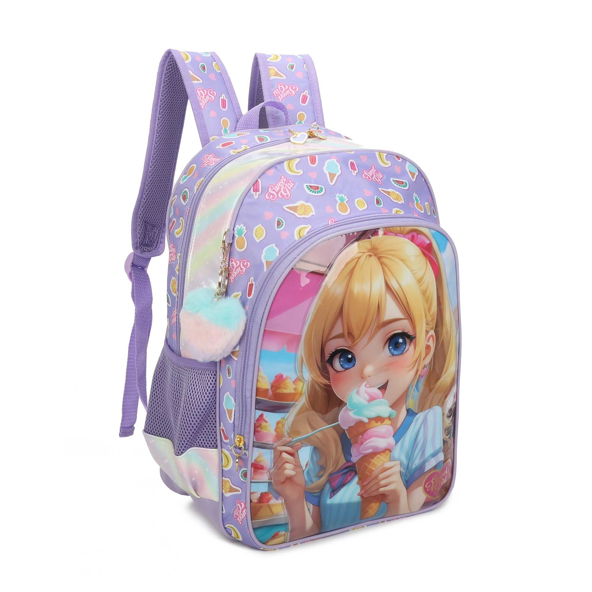Mochila Infantil Sweet Girl Ice Cream by Santino - SGM20U - Lílas