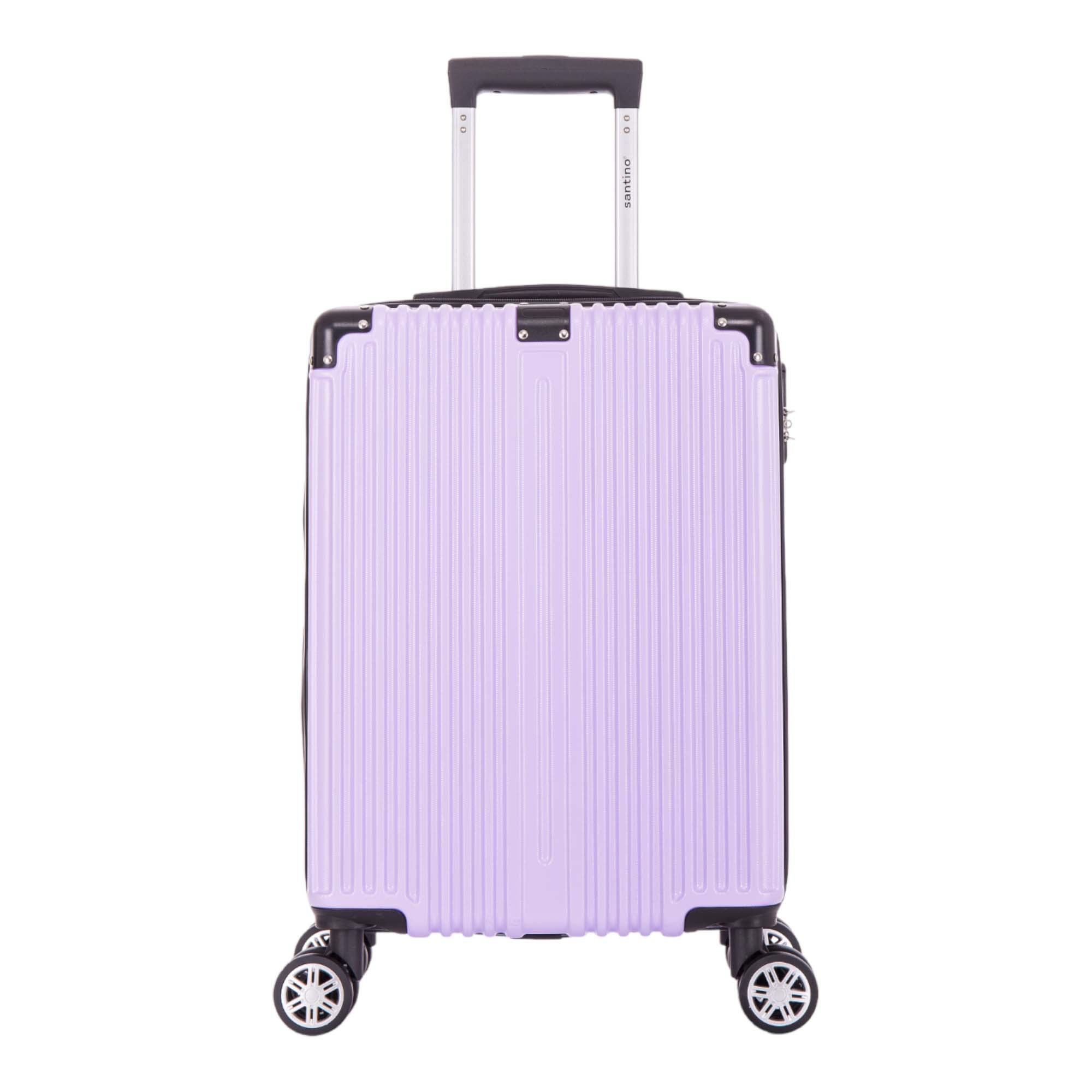 Santino AMZV204P Dublin Rigid Carry-On Suitcase with 4 Double Wheels