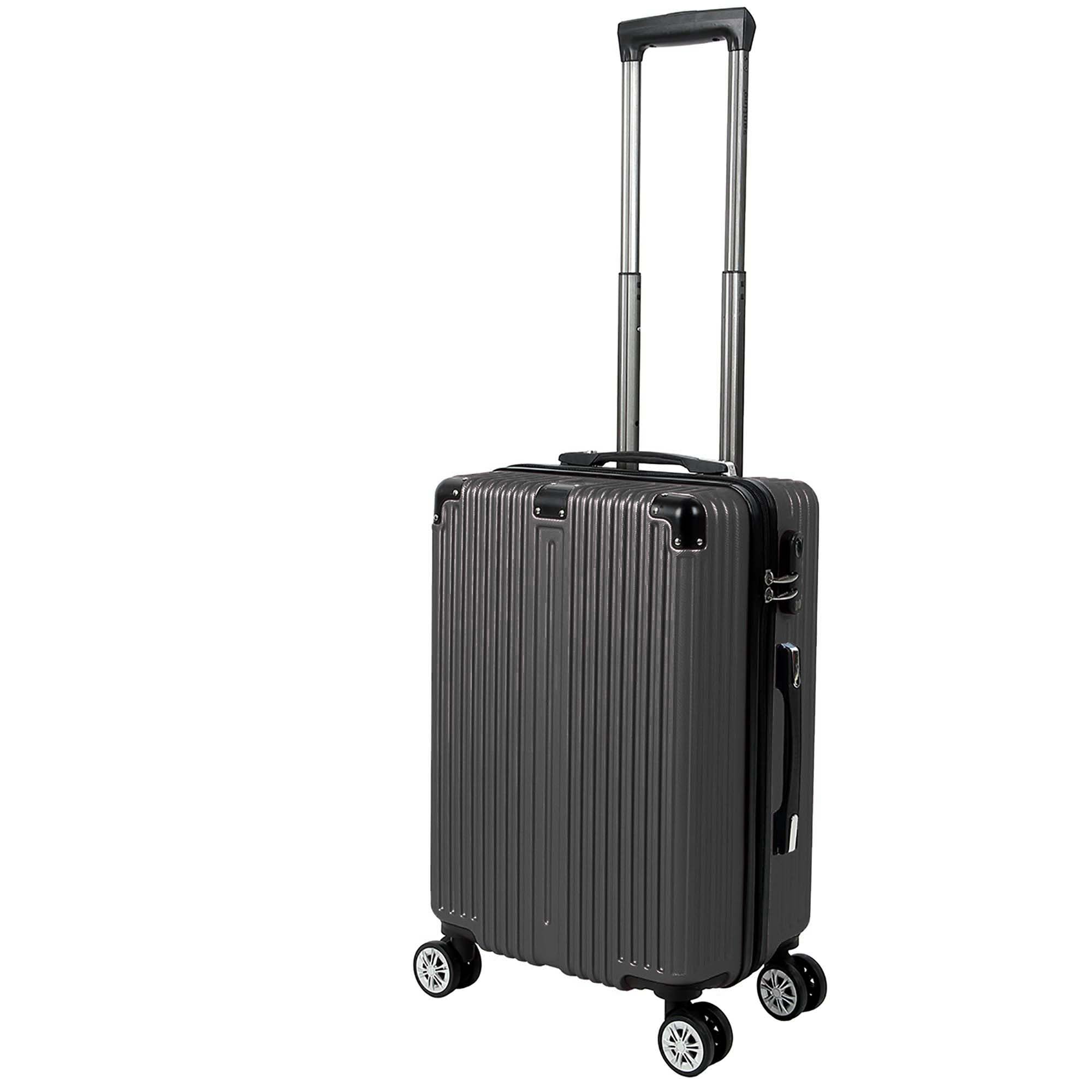 Santino AMZV204P Dublin Rigid Carry-On Suitcase with 4 Double Wheels