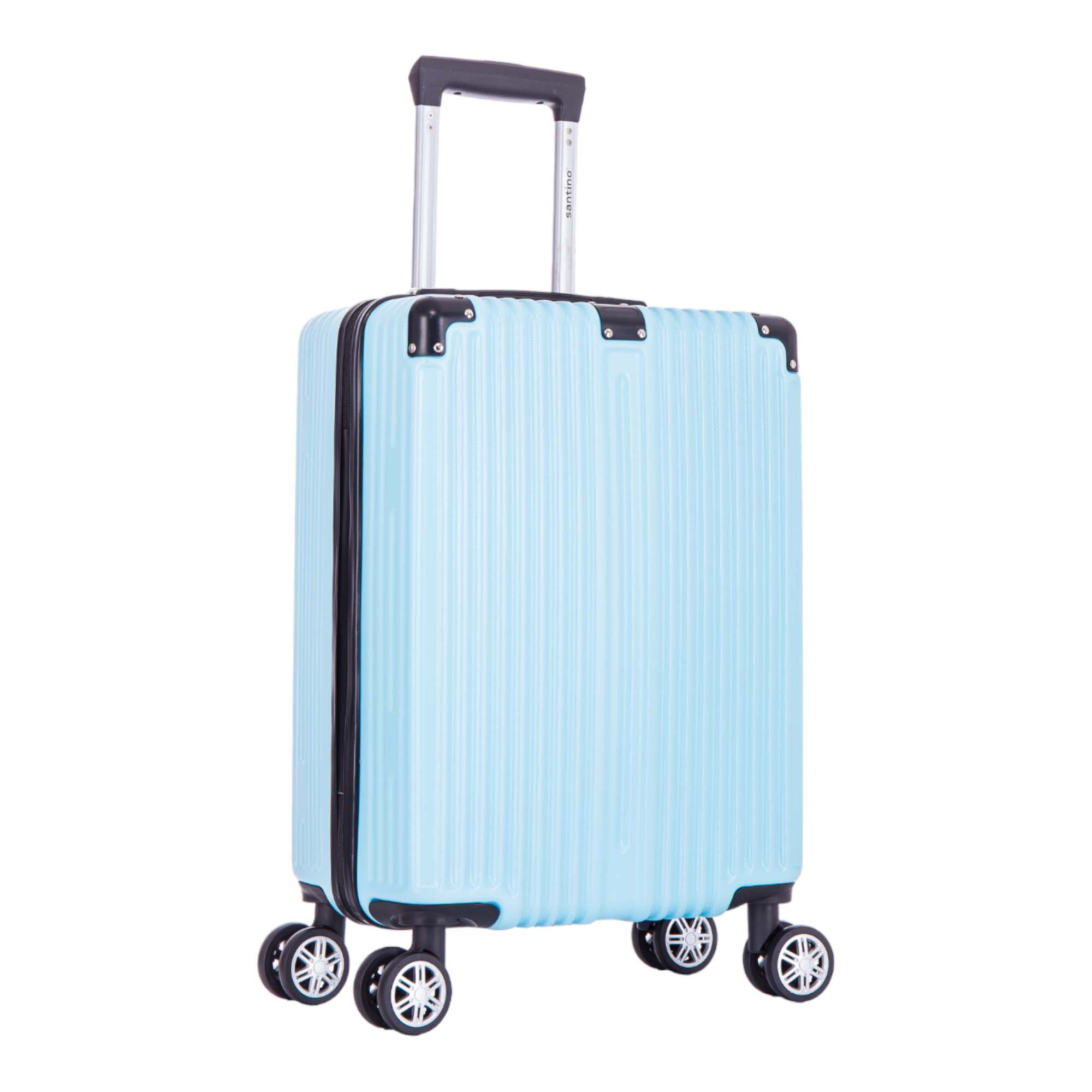 Santino AMZV204P Dublin Rigid Carry-On Suitcase with 4 Double Wheels