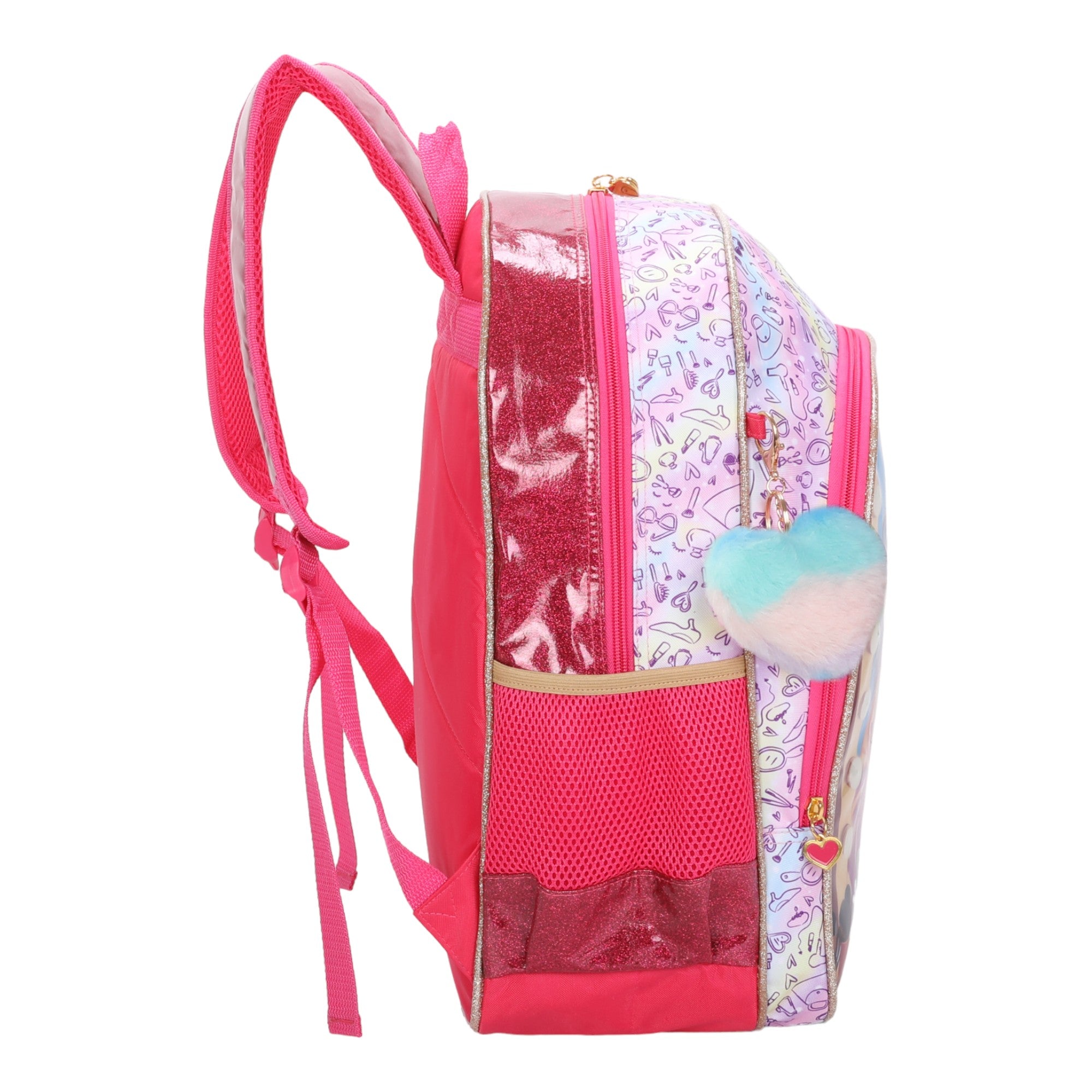 Mochila Infantil Sweet Girl Makeup by Santino Poliéster SGM24U Rosa