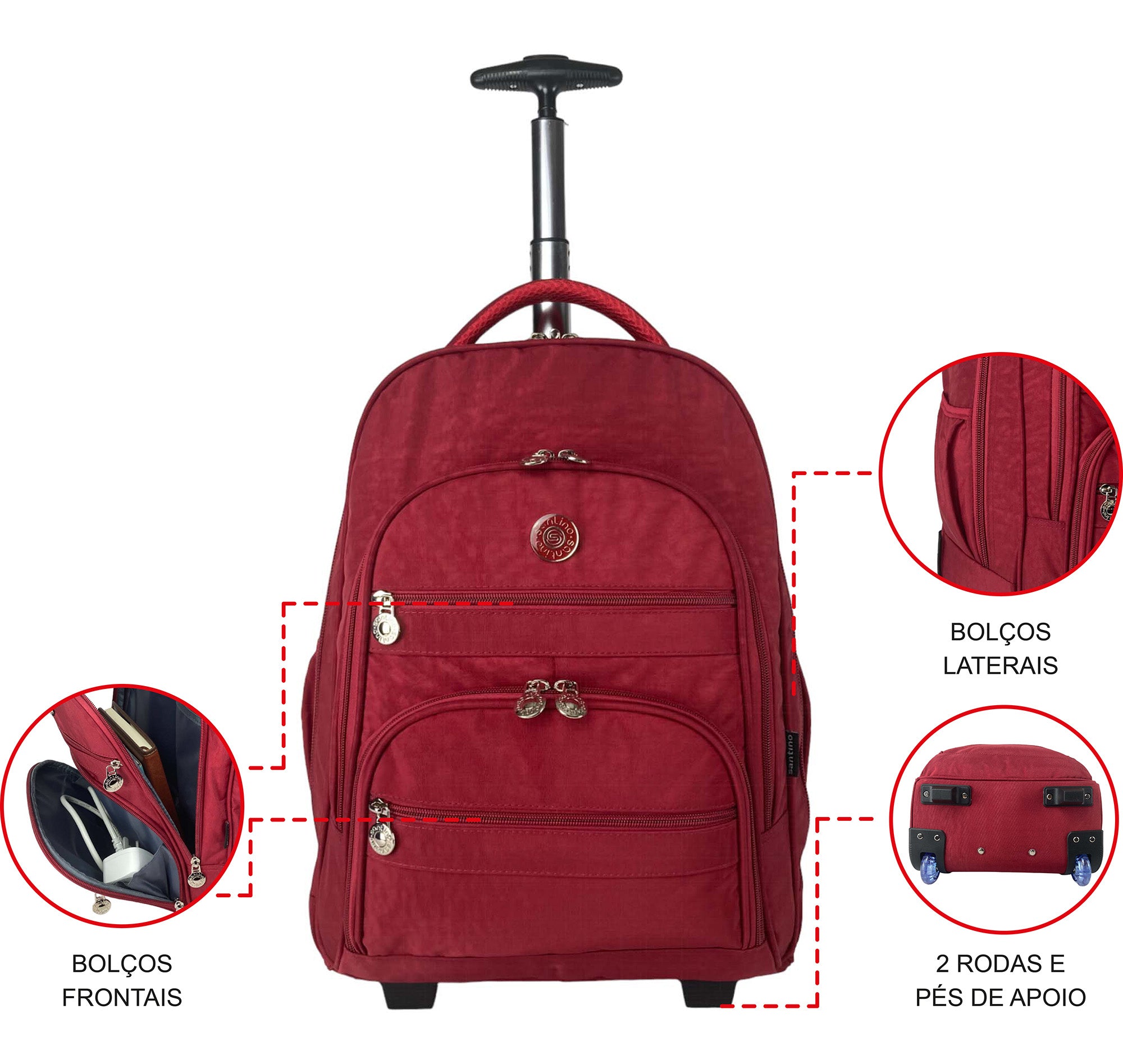 Corcovado Laptop Backpack with Wheels Santino SAC193U