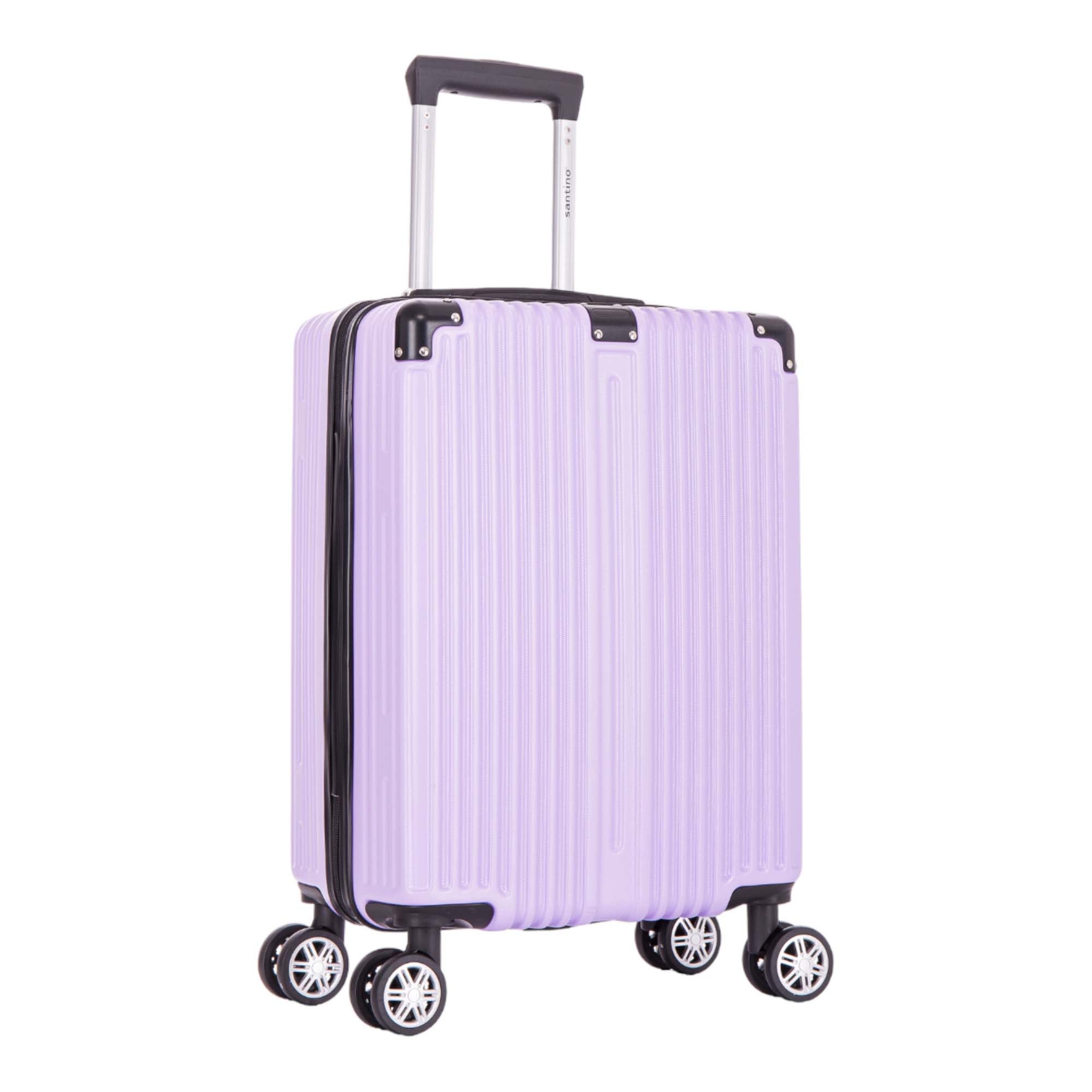 Santino AMZV204P Dublin Rigid Carry-On Suitcase with 4 Double Wheels