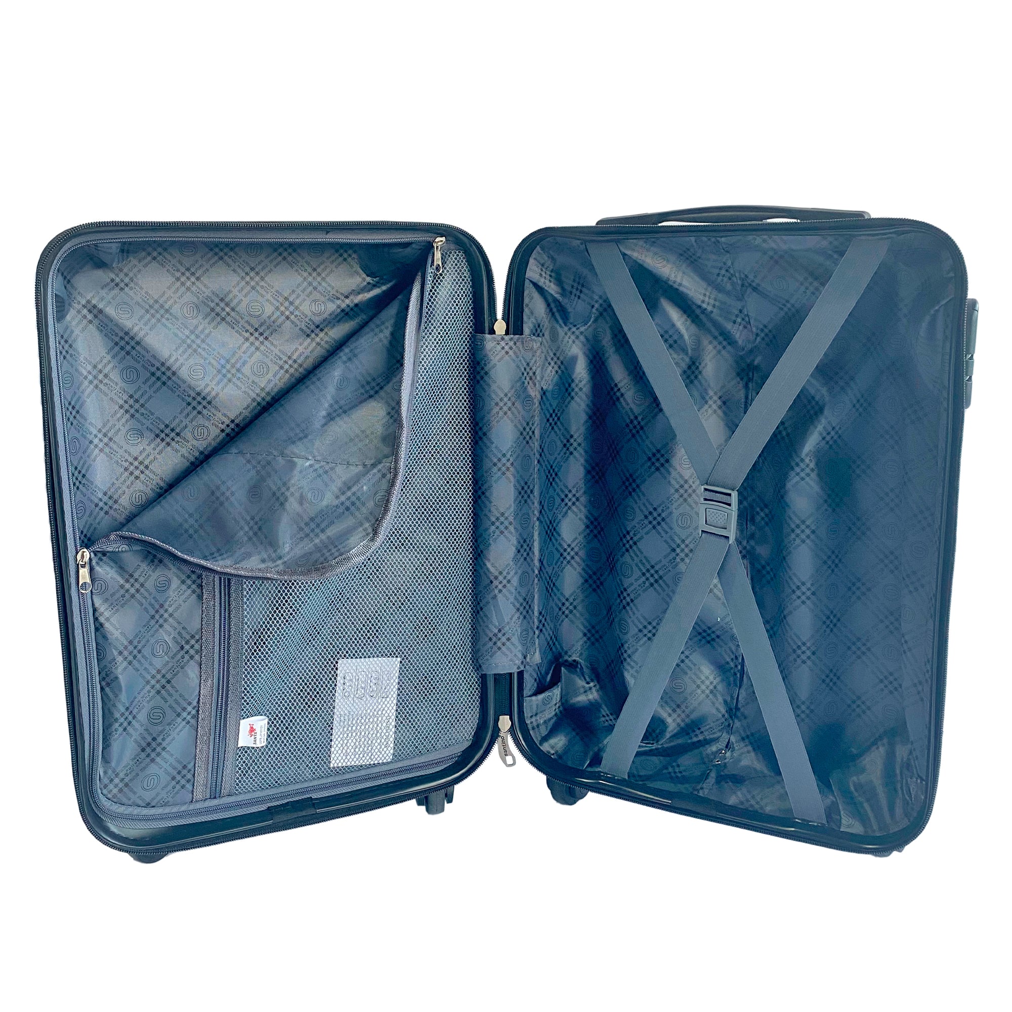 Bolivia Rigid 360° Santino Carry-On Suitcase Black P - AJYV223P Color: Navy Blue