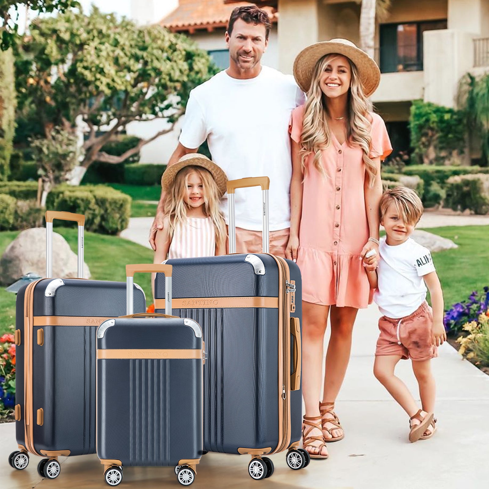 Santino Athena 3-Piece Rigid 360º Luggage Set - BGV182J