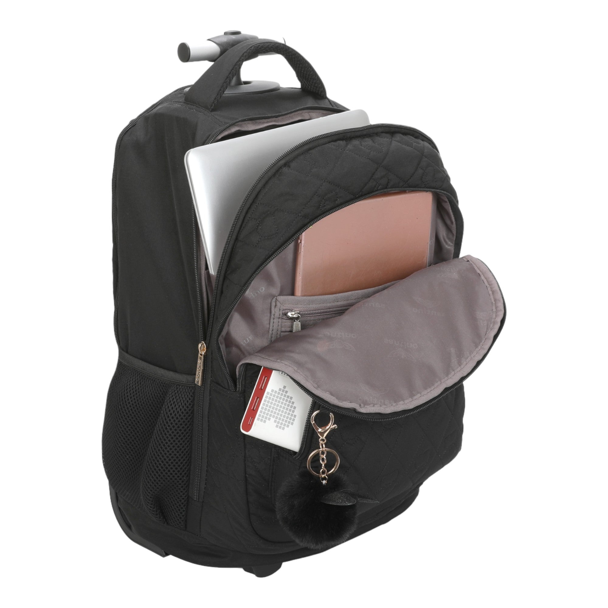 Cairo Laptop Backpack with Wheels Santino SAC200U Black