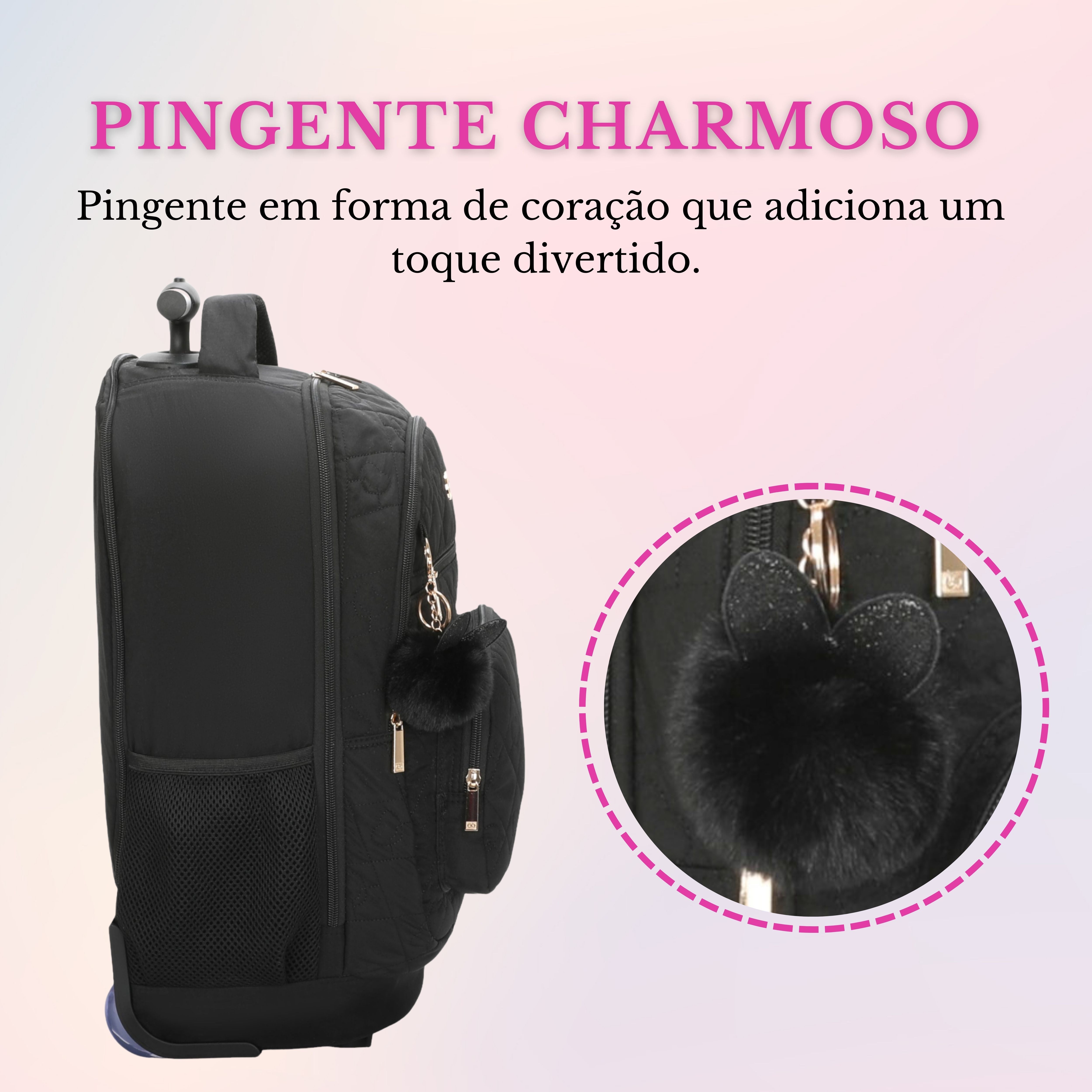 Cairo Laptop Backpack with Wheels Santino SAC200U Black
