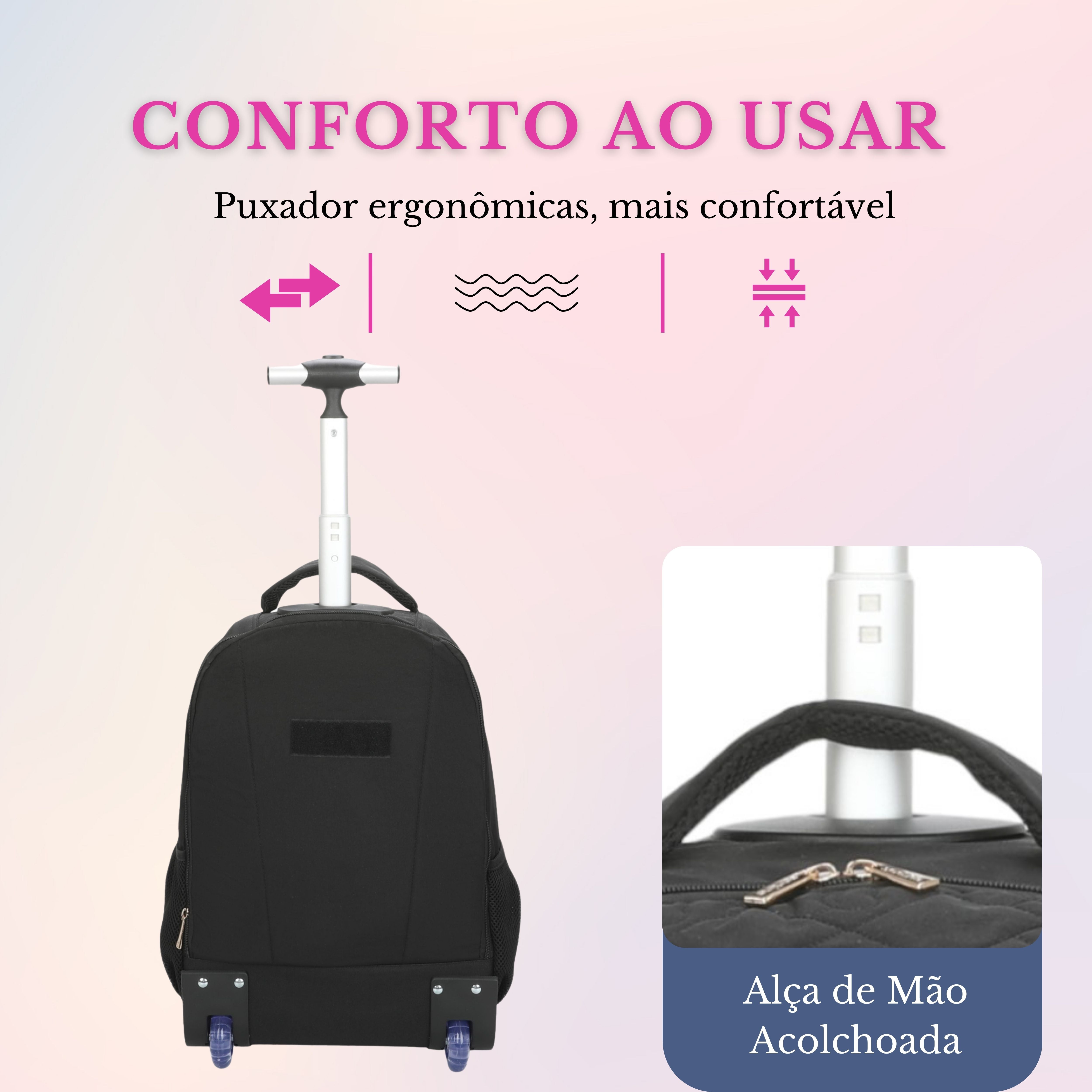 Cairo Laptop Backpack with Wheels Santino SAC200U Black