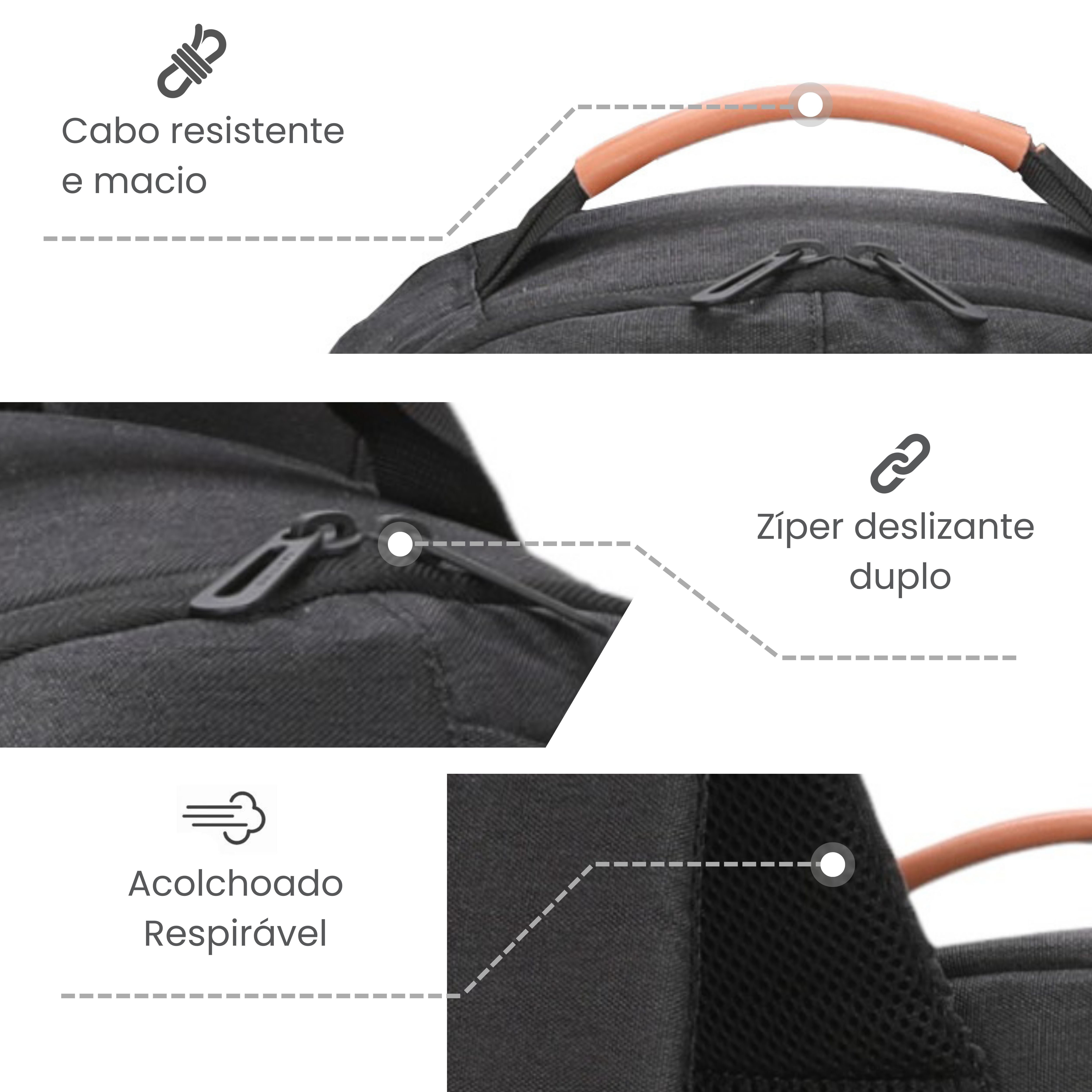 Trend by Santino Black Polyester Notebook Backpack