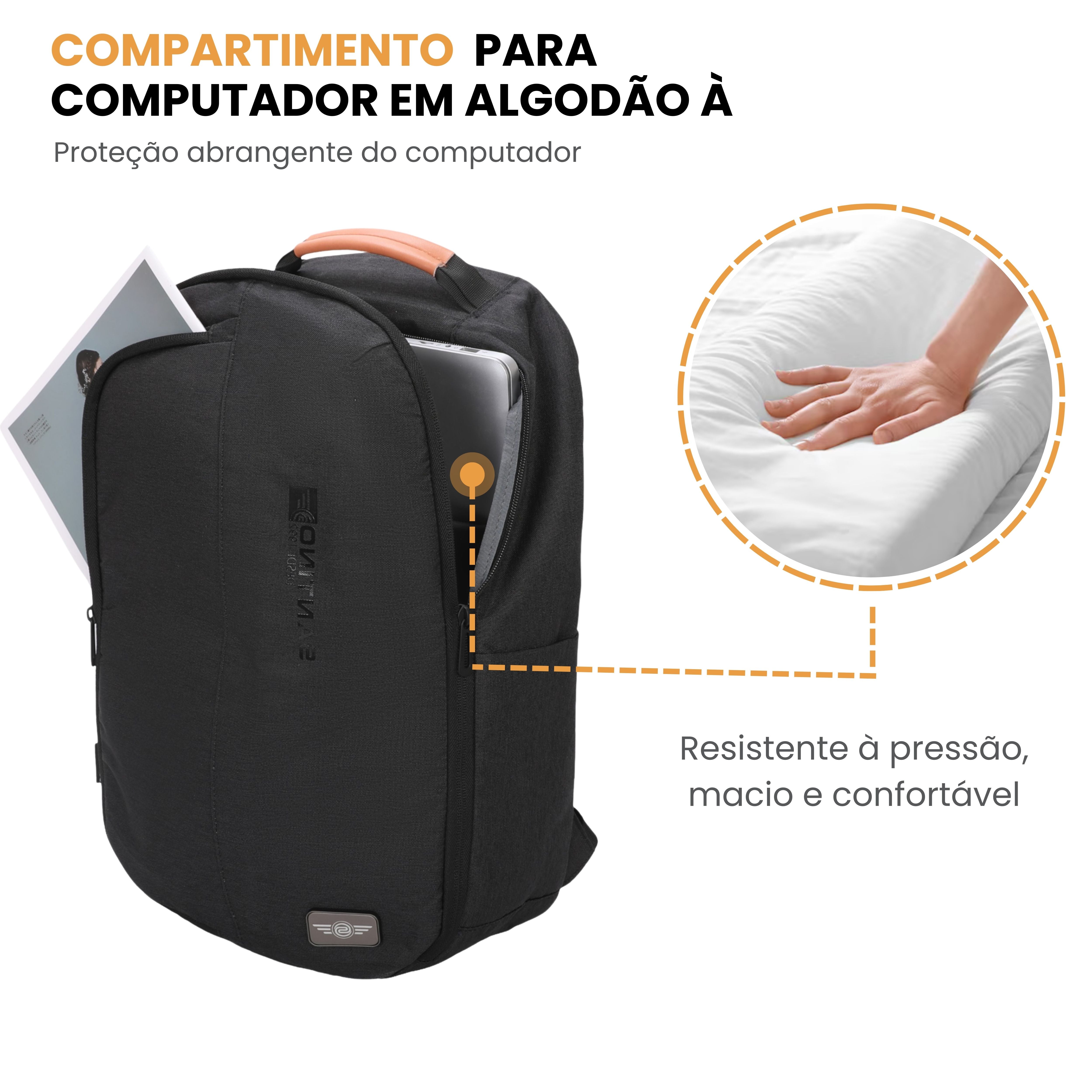 Trend by Santino Black Polyester Notebook Backpack