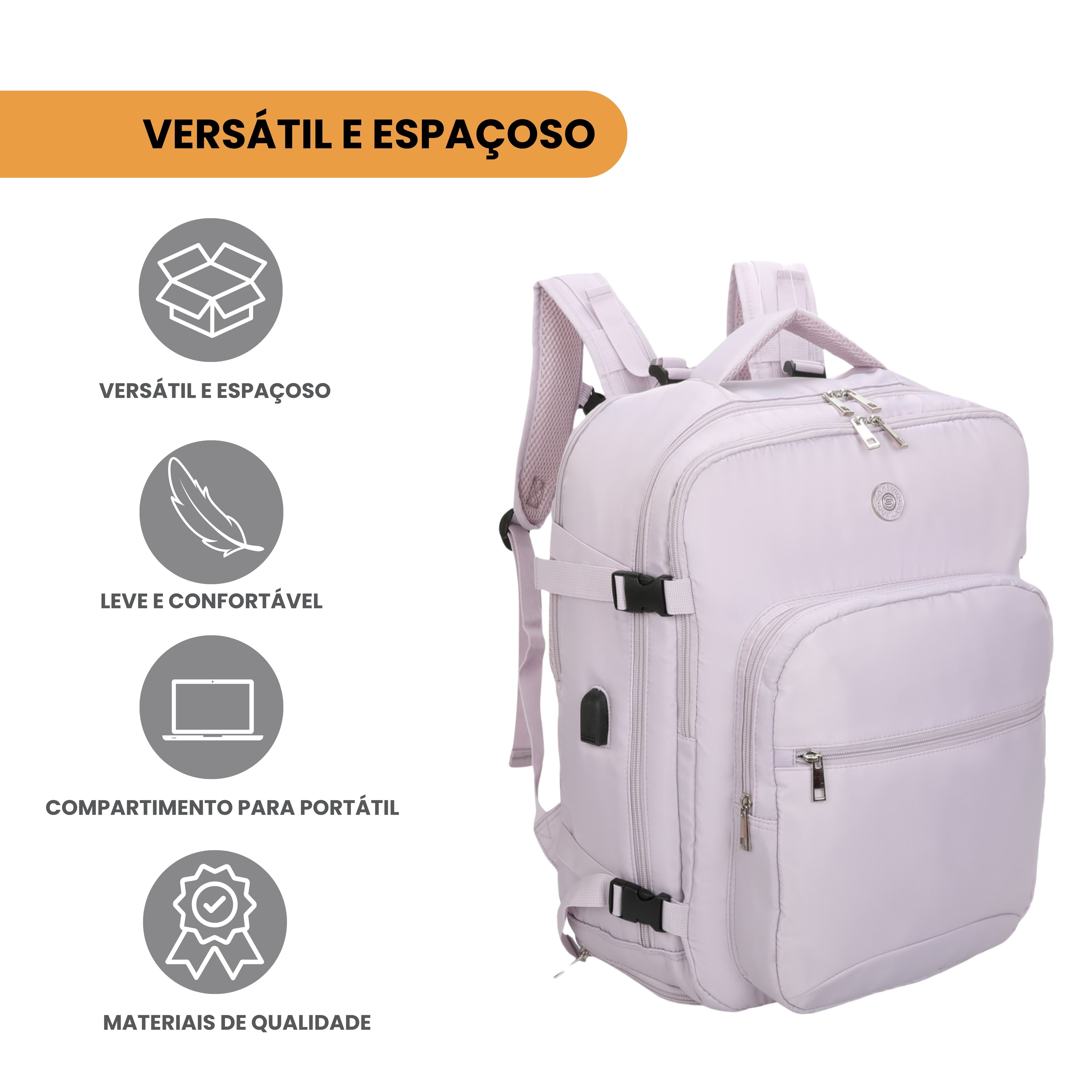 Oslo Pol Santino Notebook Backpack - SAN405U Lilac