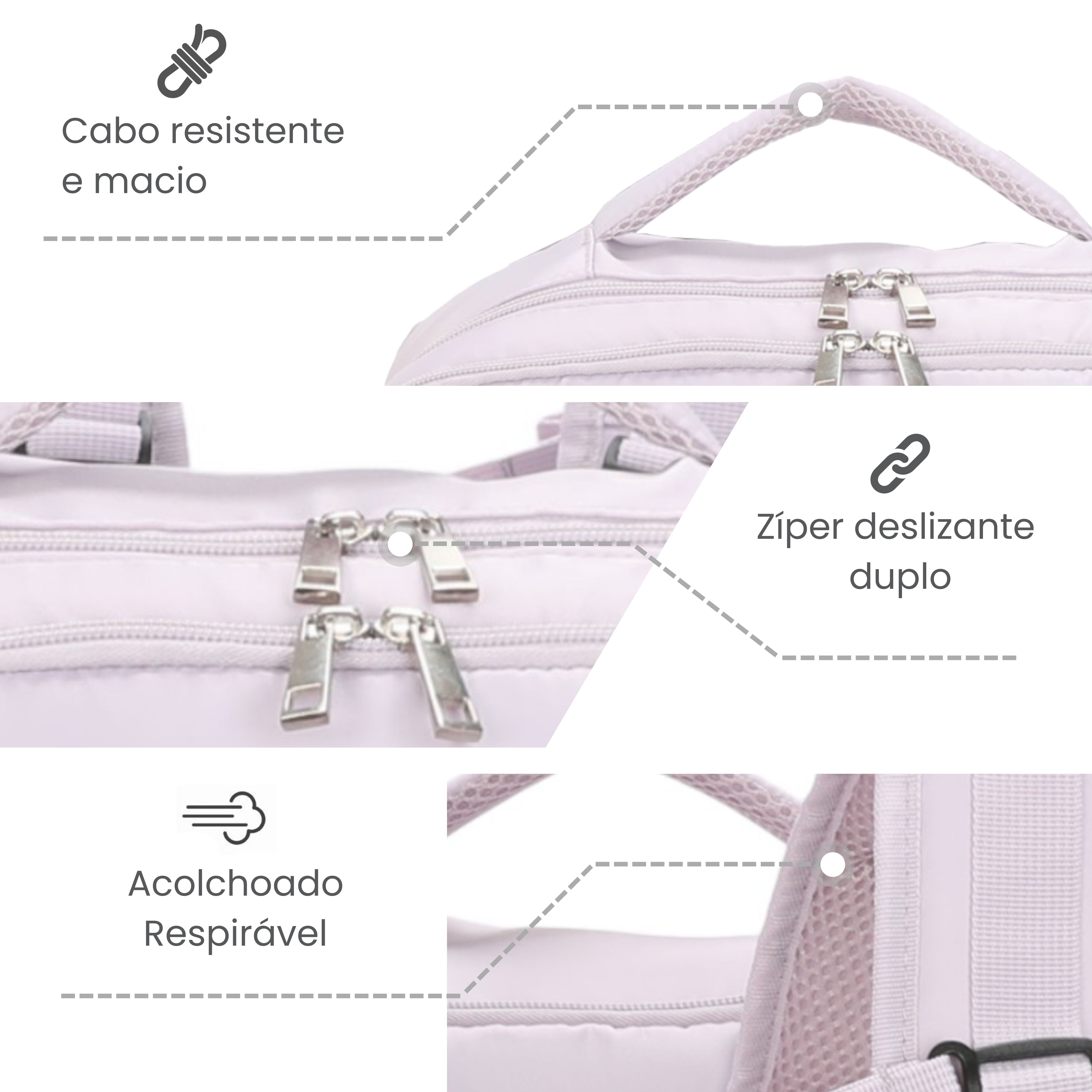 Oslo Pol Santino Notebook Backpack - SAN405U Lilac