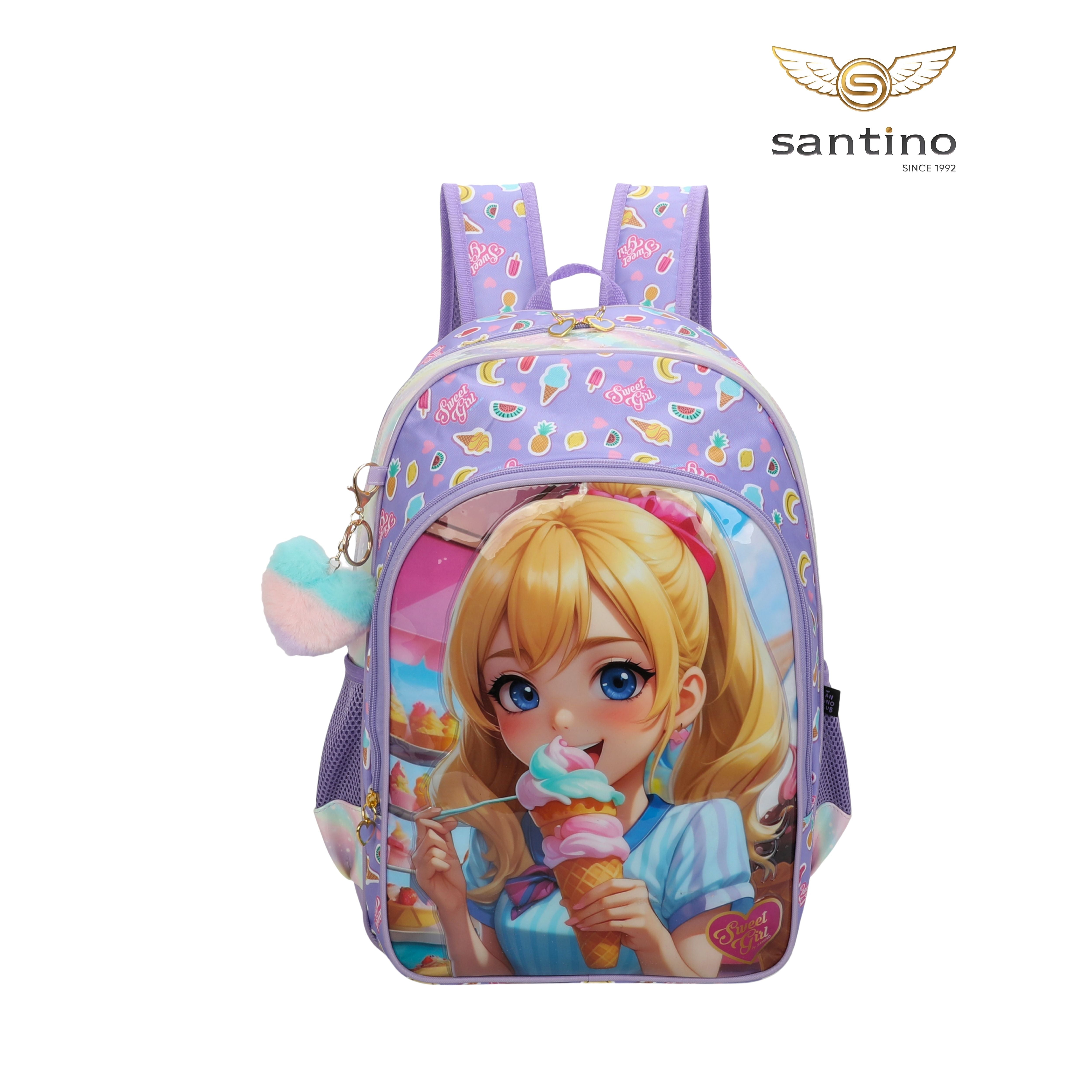 Mochila Infantil Sweet Girl Ice Cream by Santino - SGM20U - Lílas