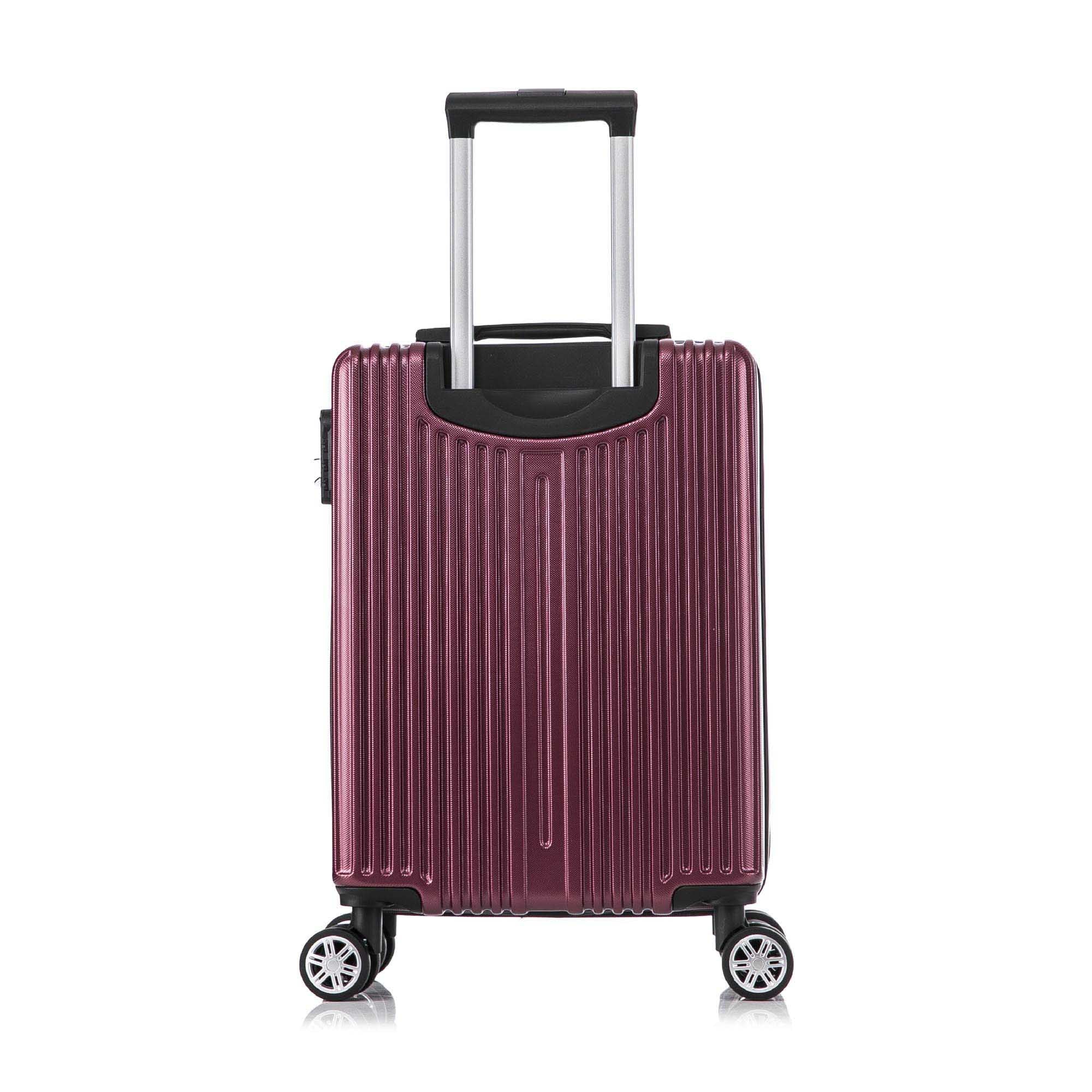 Santino AMZV204P Dublin Rigid Carry-On Suitcase with 4 Double Wheels
