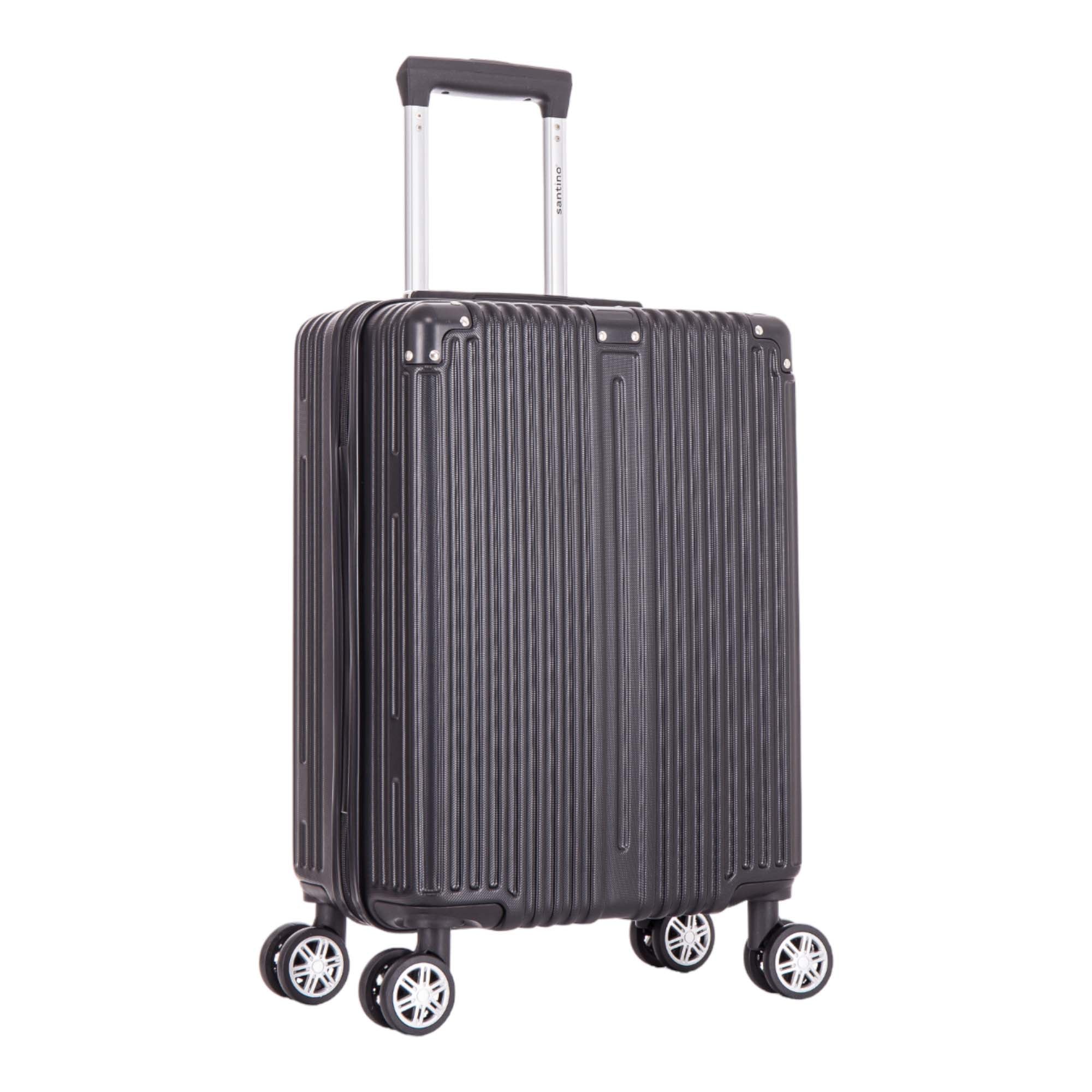 Santino AMZV204P Dublin Rigid Carry-On Suitcase with 4 Double Wheels