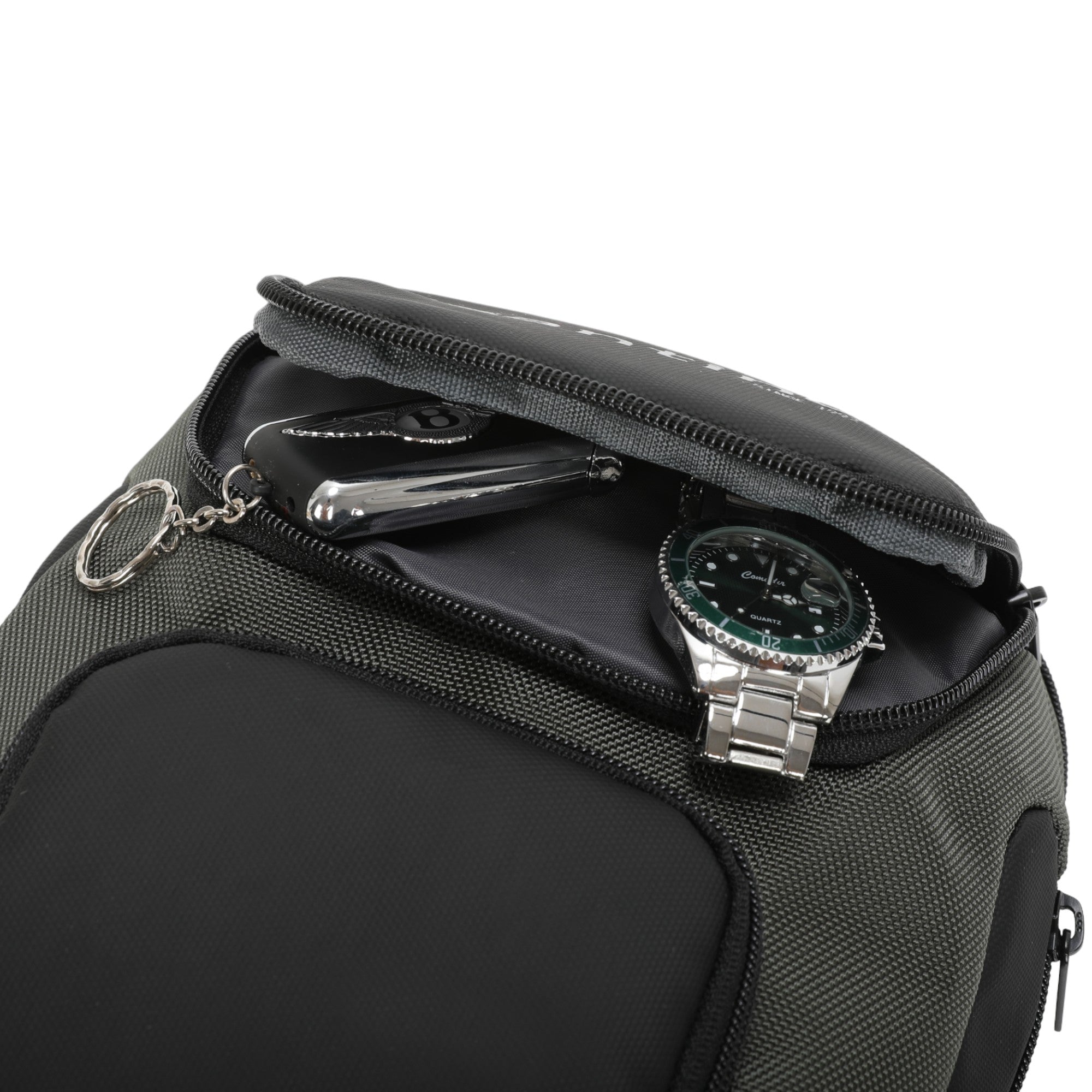 Quinn by Santino Oxford Crossbody Backpack Green M SAN275U