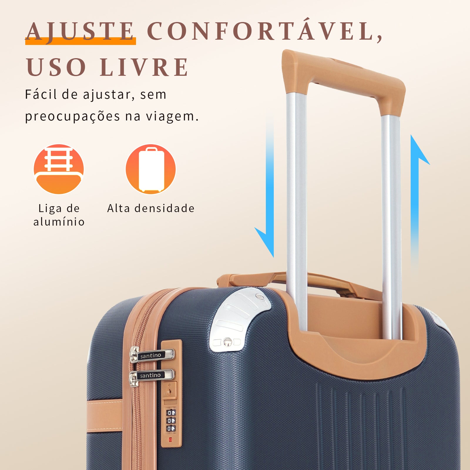 Santino Athena 3-Piece Rigid 360º Luggage Set - BGV182J