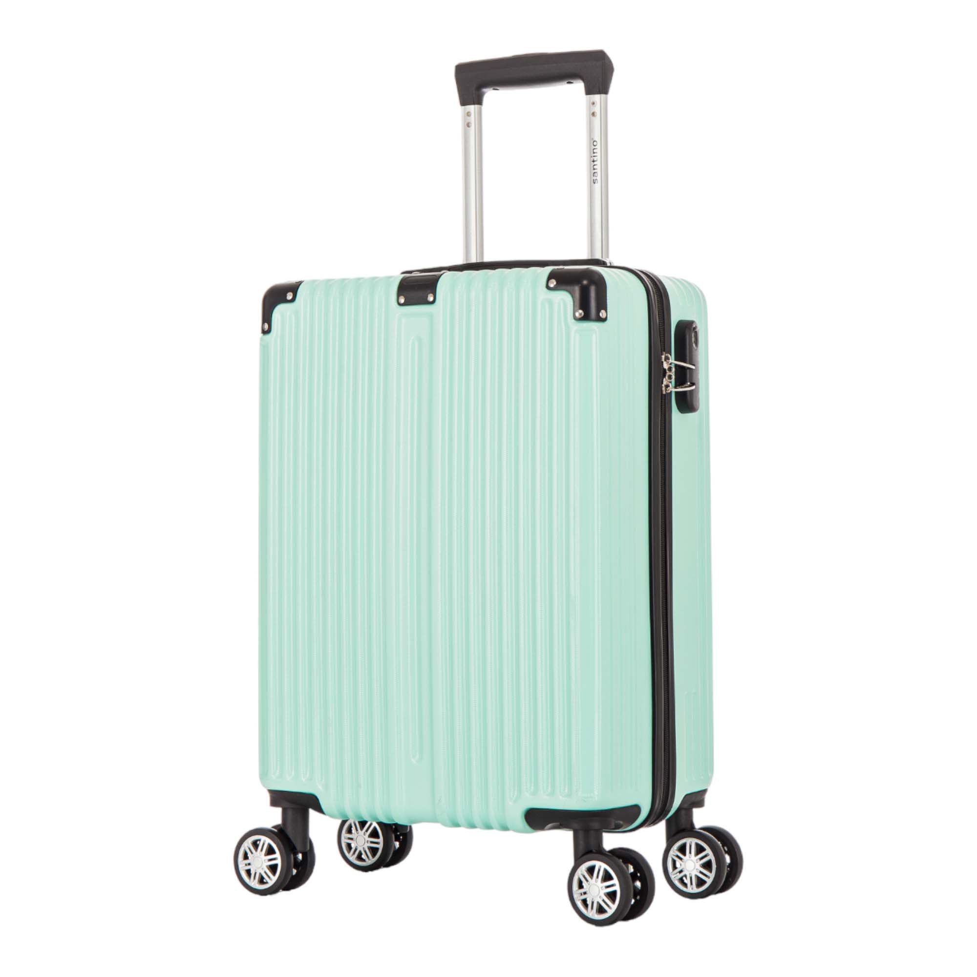 Santino AMZV204P Dublin Rigid Carry-On Suitcase with 4 Double Wheels