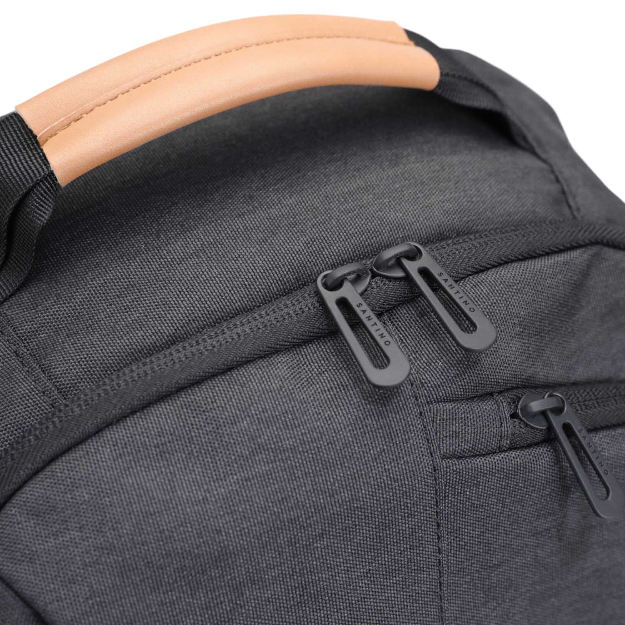 Trend by Santino Black Polyester Notebook Backpack