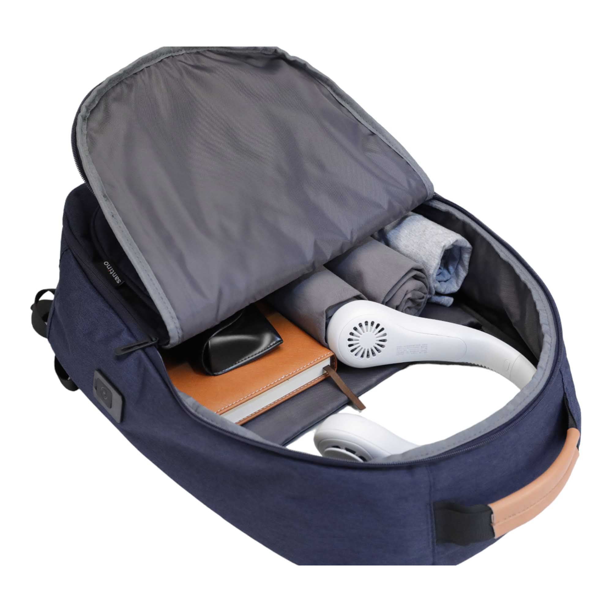 Trend by Santino Navy Blue Polyester Laptop Backpack