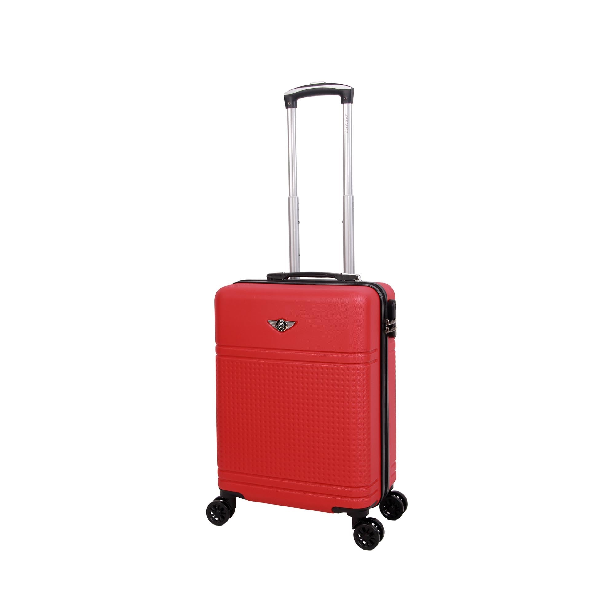 Santino AMZV204P Dublin Rigid Carry-On Suitcase with 4 Double Wheels