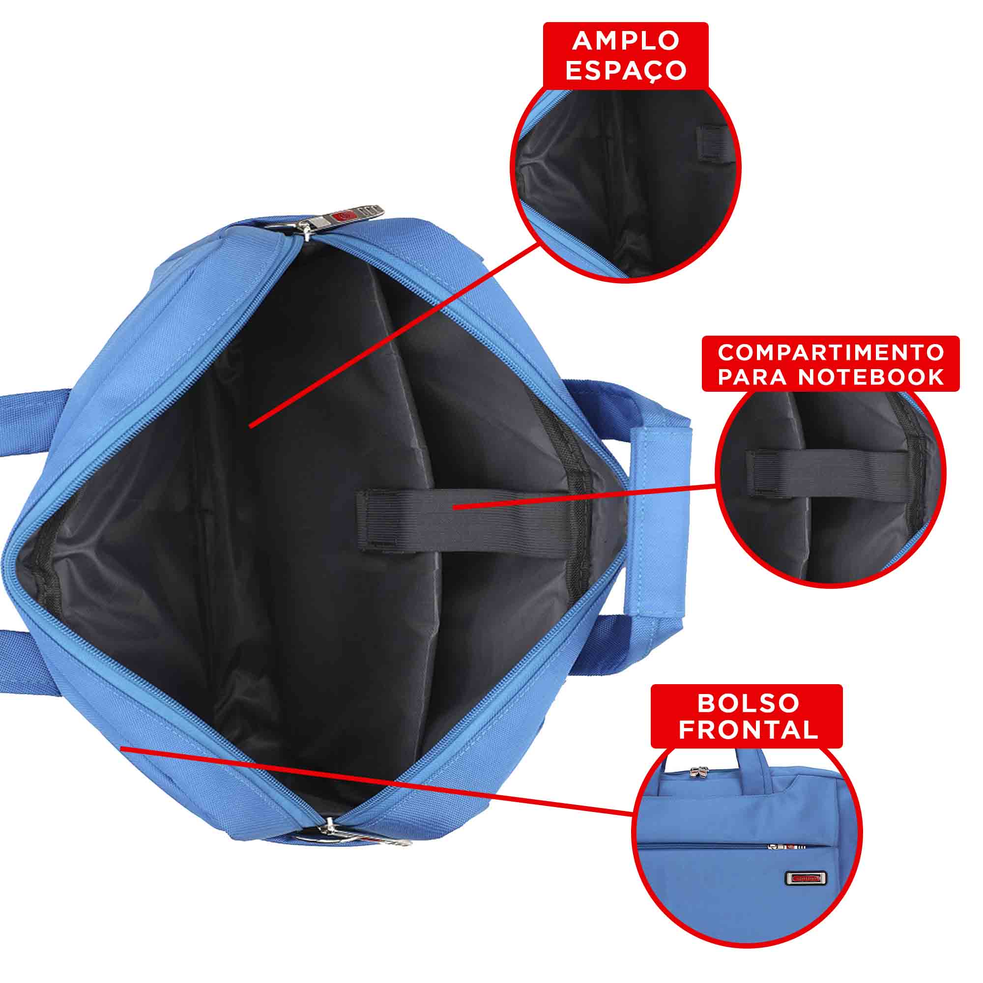 Santino Conservative Polyester Notebook Folder - BGP1913U Color: Turquoise Blue