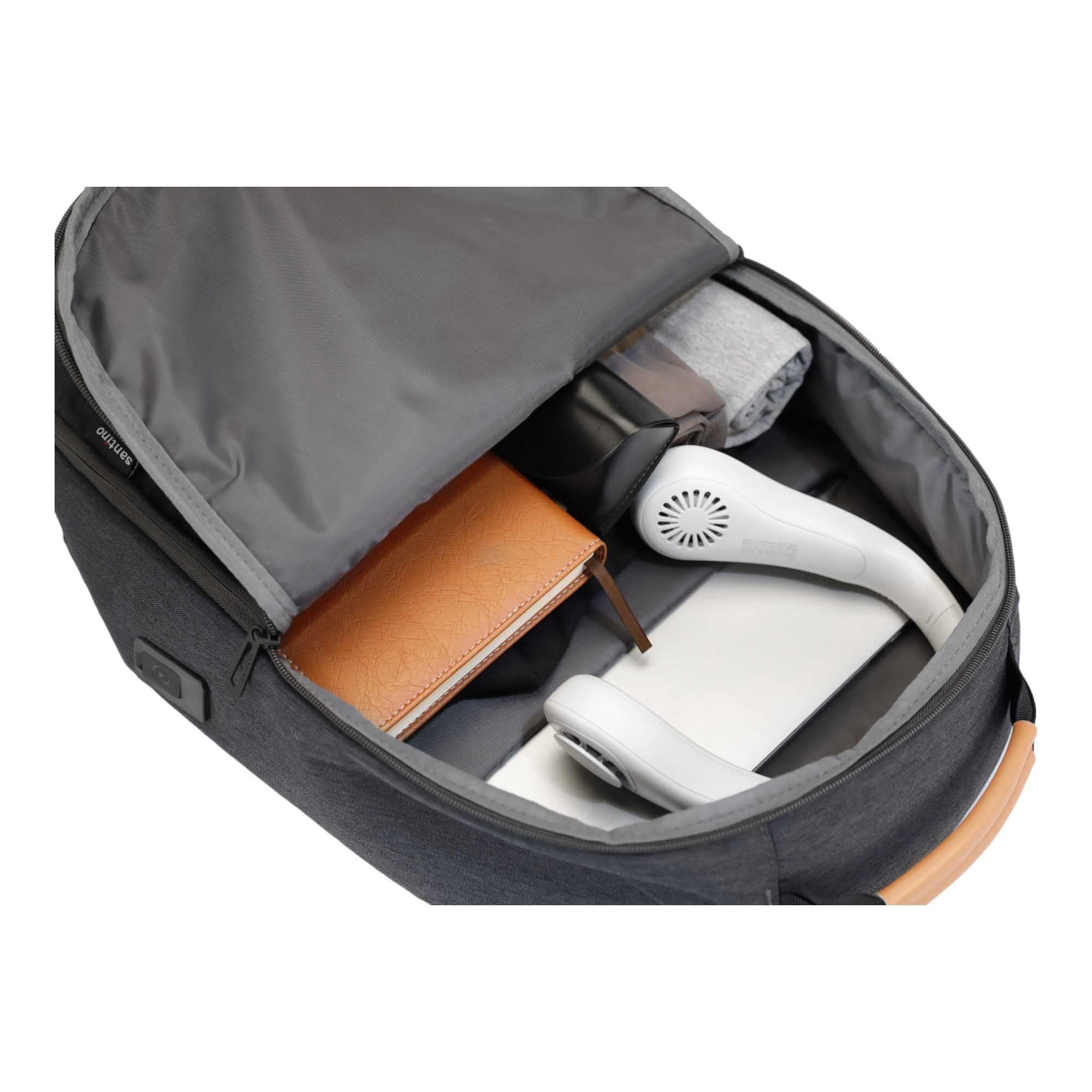 Trend by Santino Black Polyester Notebook Backpack