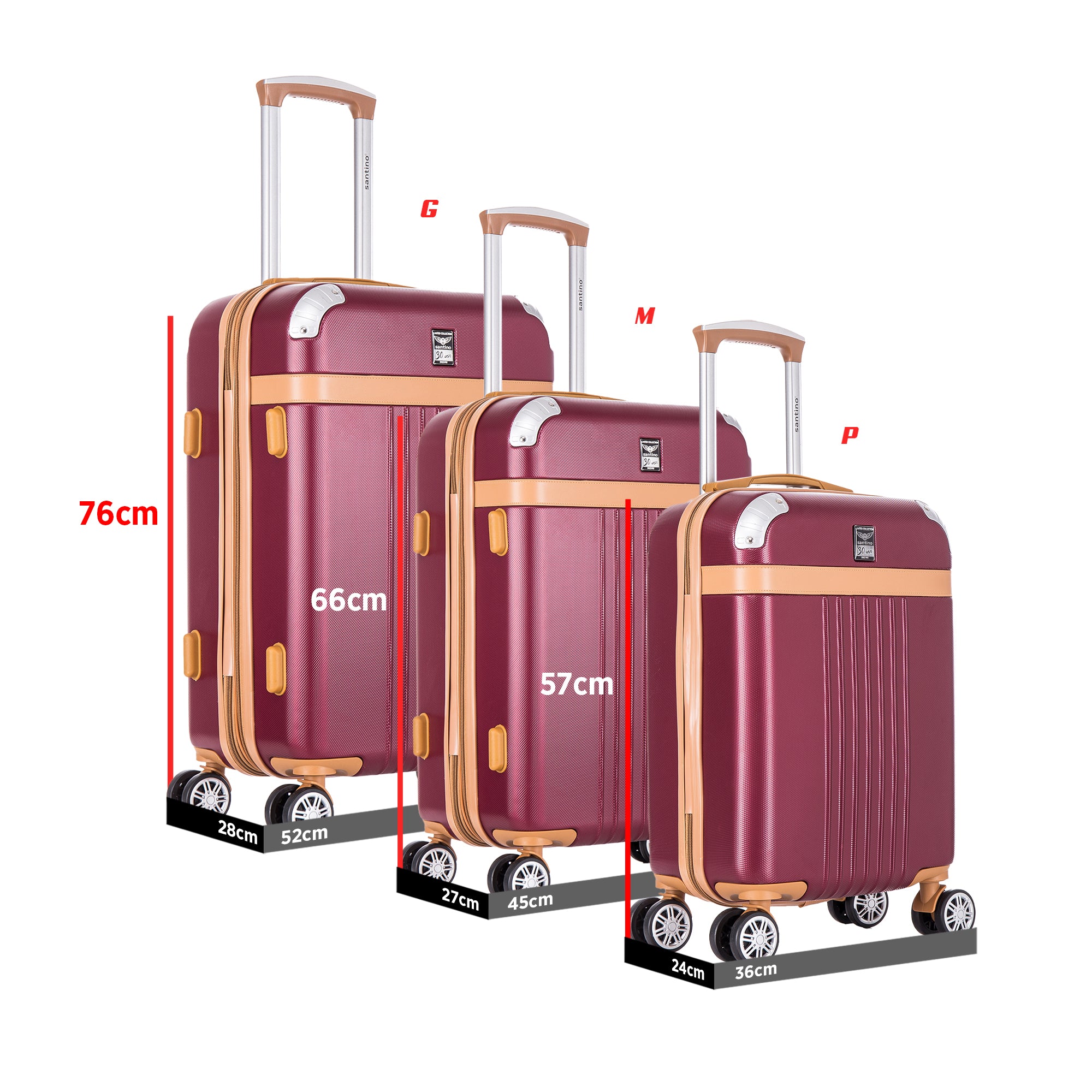 Maldives Hardside Suitcase 360° Santino M - ABGV188M