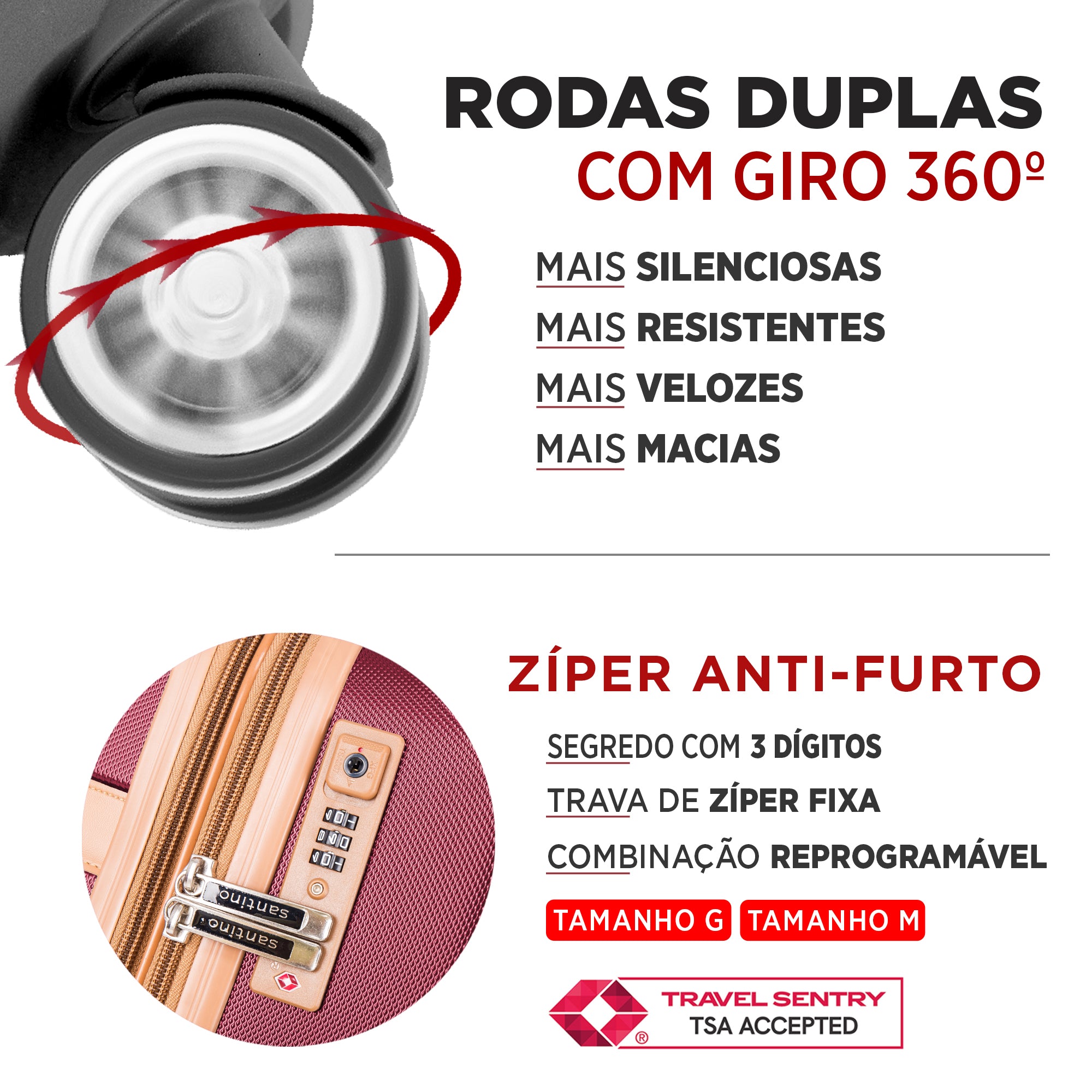 Maldives Hardside Suitcase 360° Santino M - ABGV188M