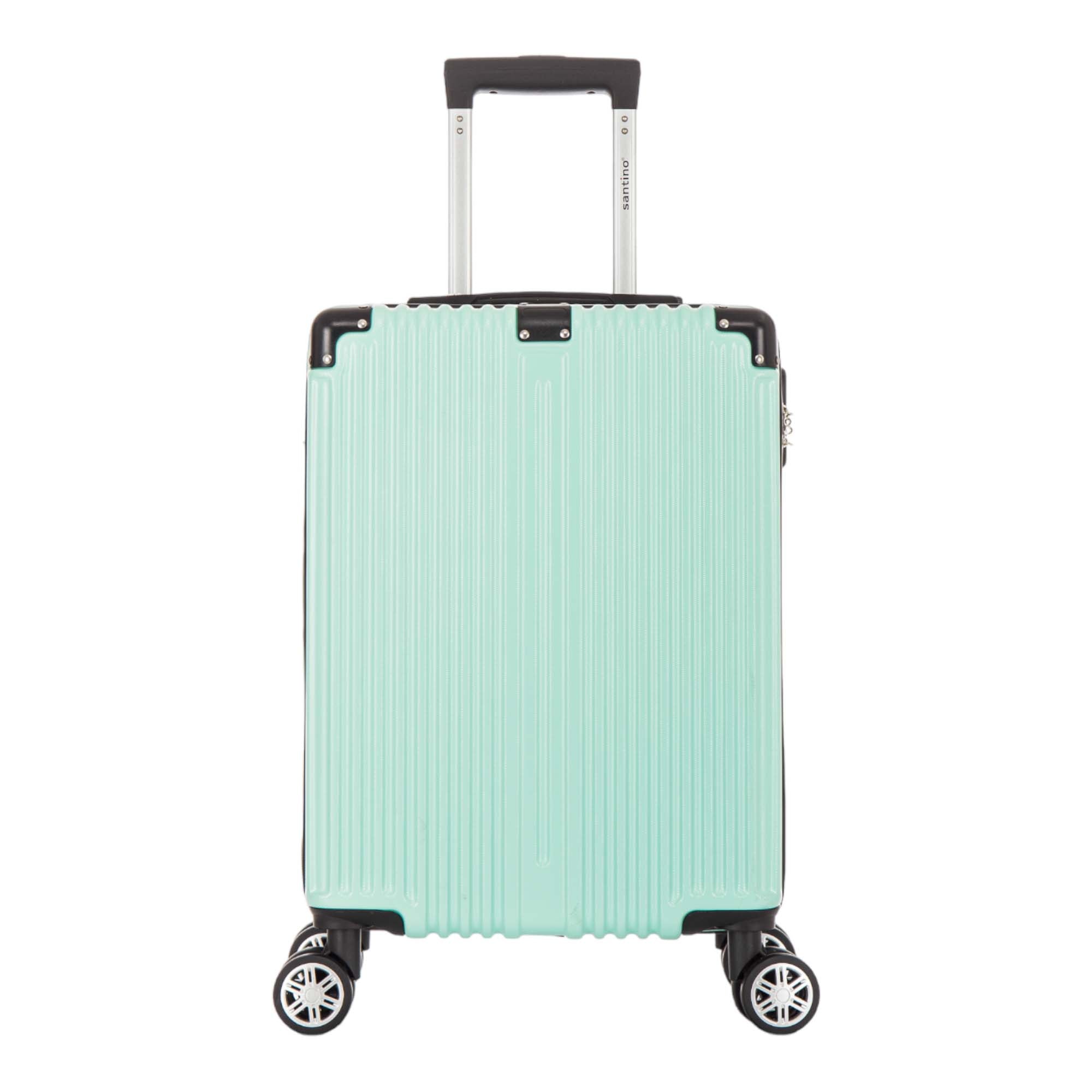 Santino AMZV204P Dublin Rigid Carry-On Suitcase with 4 Double Wheels