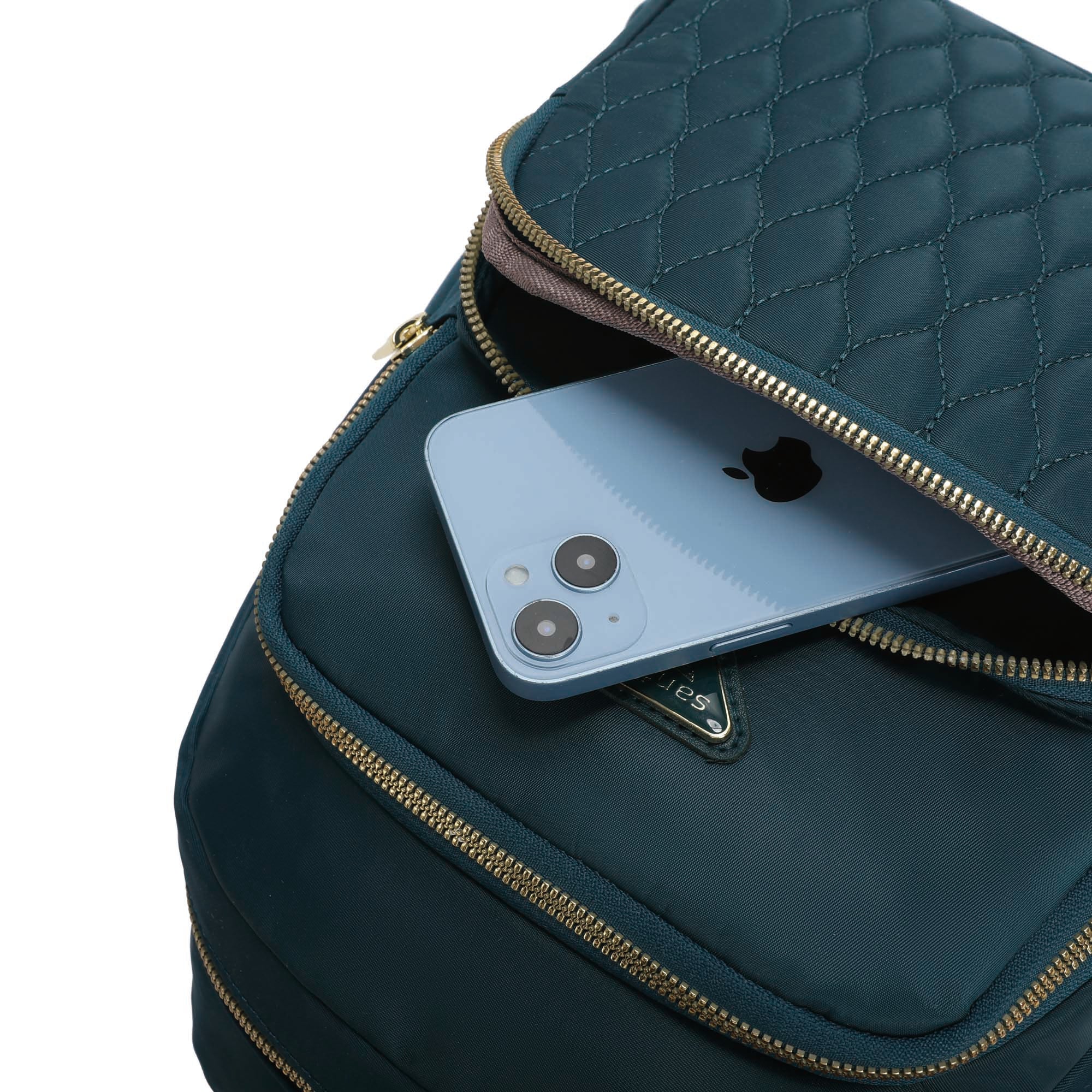Bolsa Mochila Amarílis Nylon Santino Azul Turquesa SAB412U15