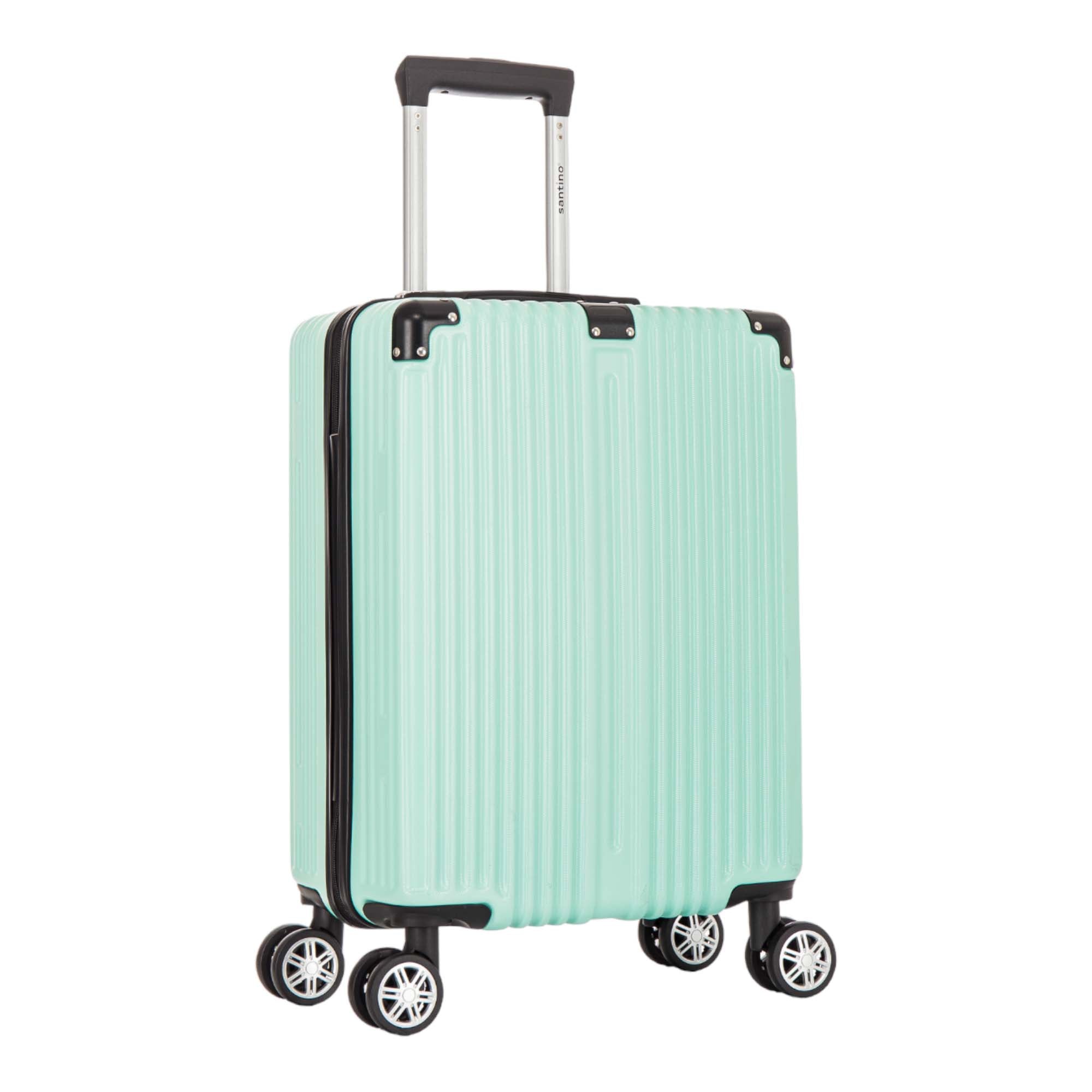 Santino AMZV204P Dublin Rigid Carry-On Suitcase with 4 Double Wheels