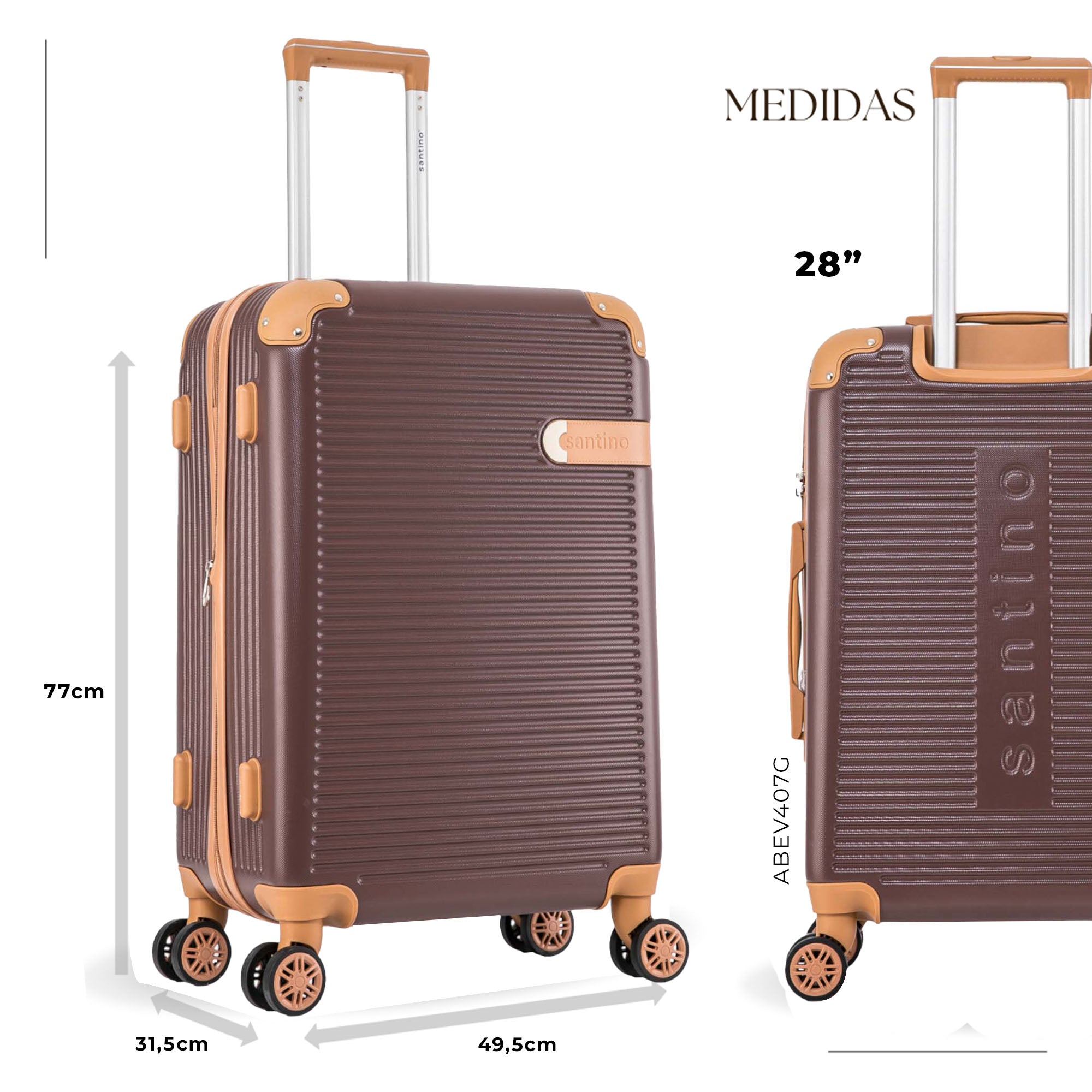 Nice Rigid 360° Santino G Travel Suitcase - ABEV407G