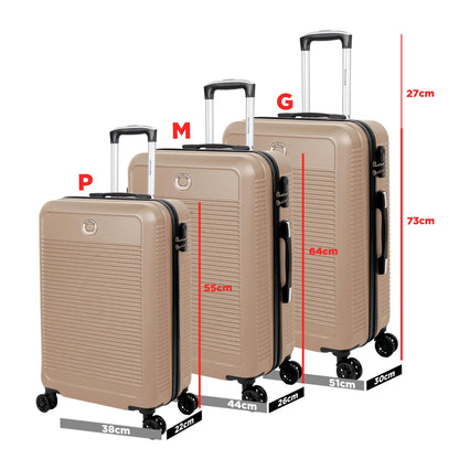 Santino 3-Piece Pisa Rigid 360° Luggage Set - MZV183J