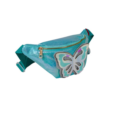 Lili July Butterfly Children's Waist Bag Color: Blue