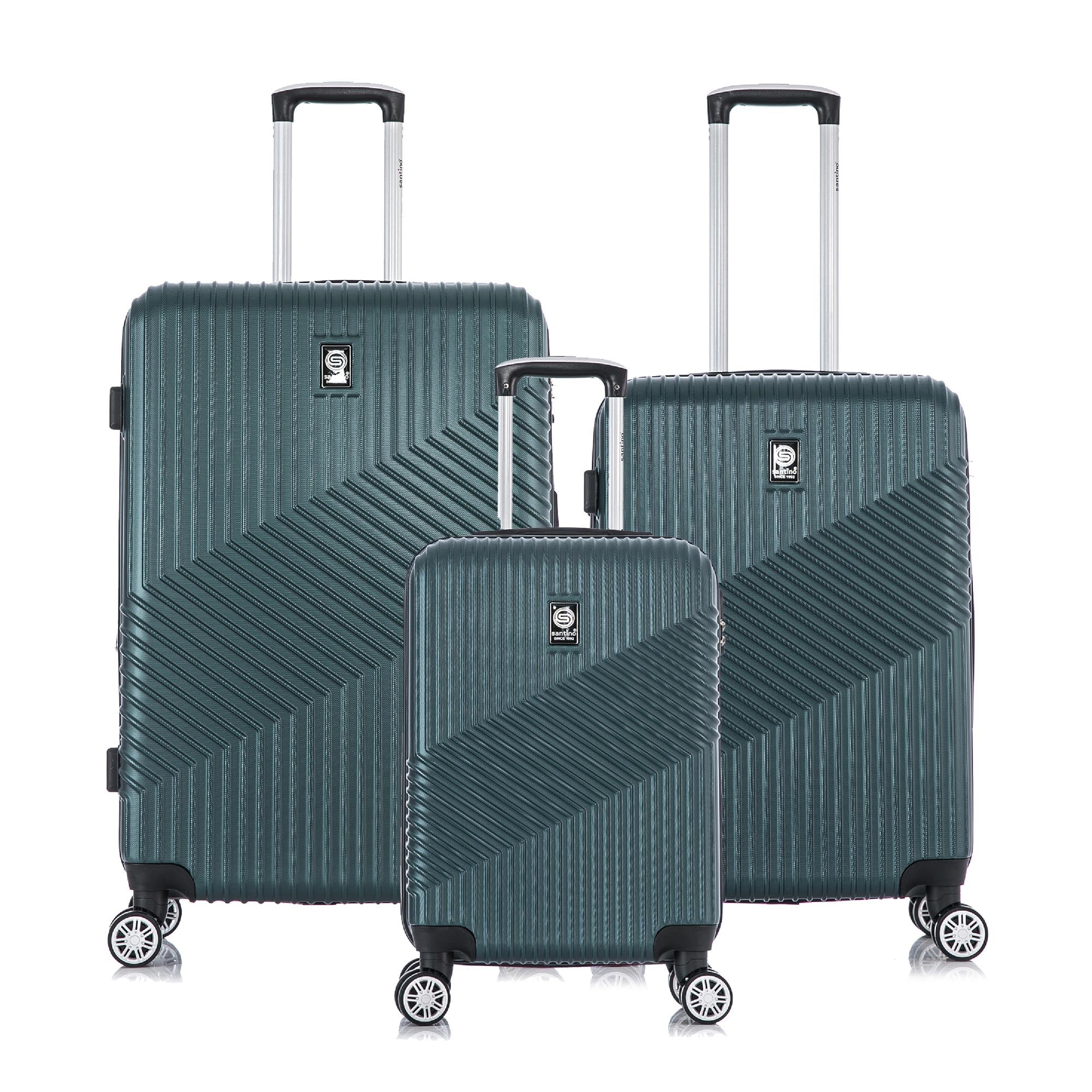 Santino Geometric 3-Piece Rigid 360° Luggage Set - SAV7003J